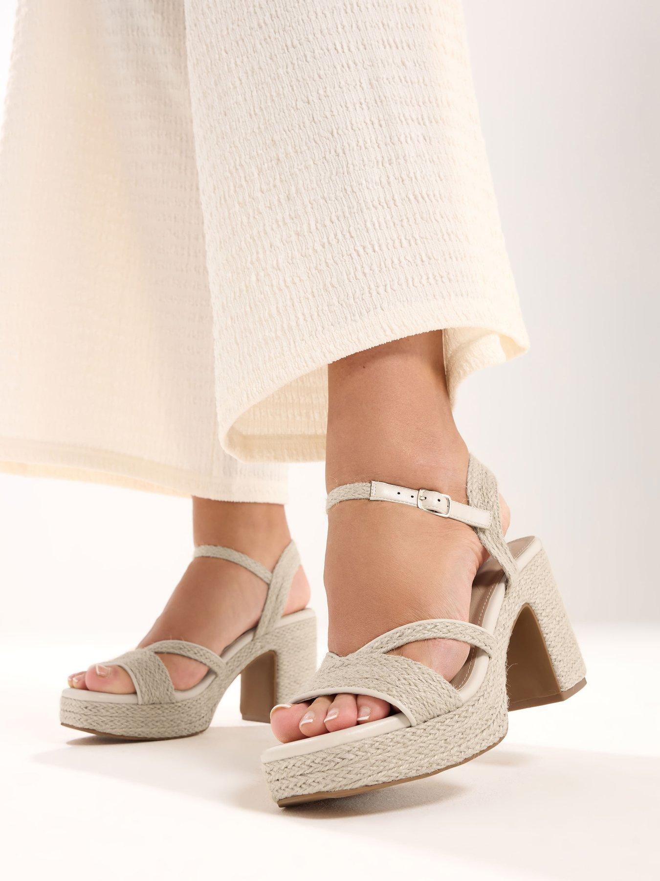 Yours Wide Fit Demi Wedges - Cream