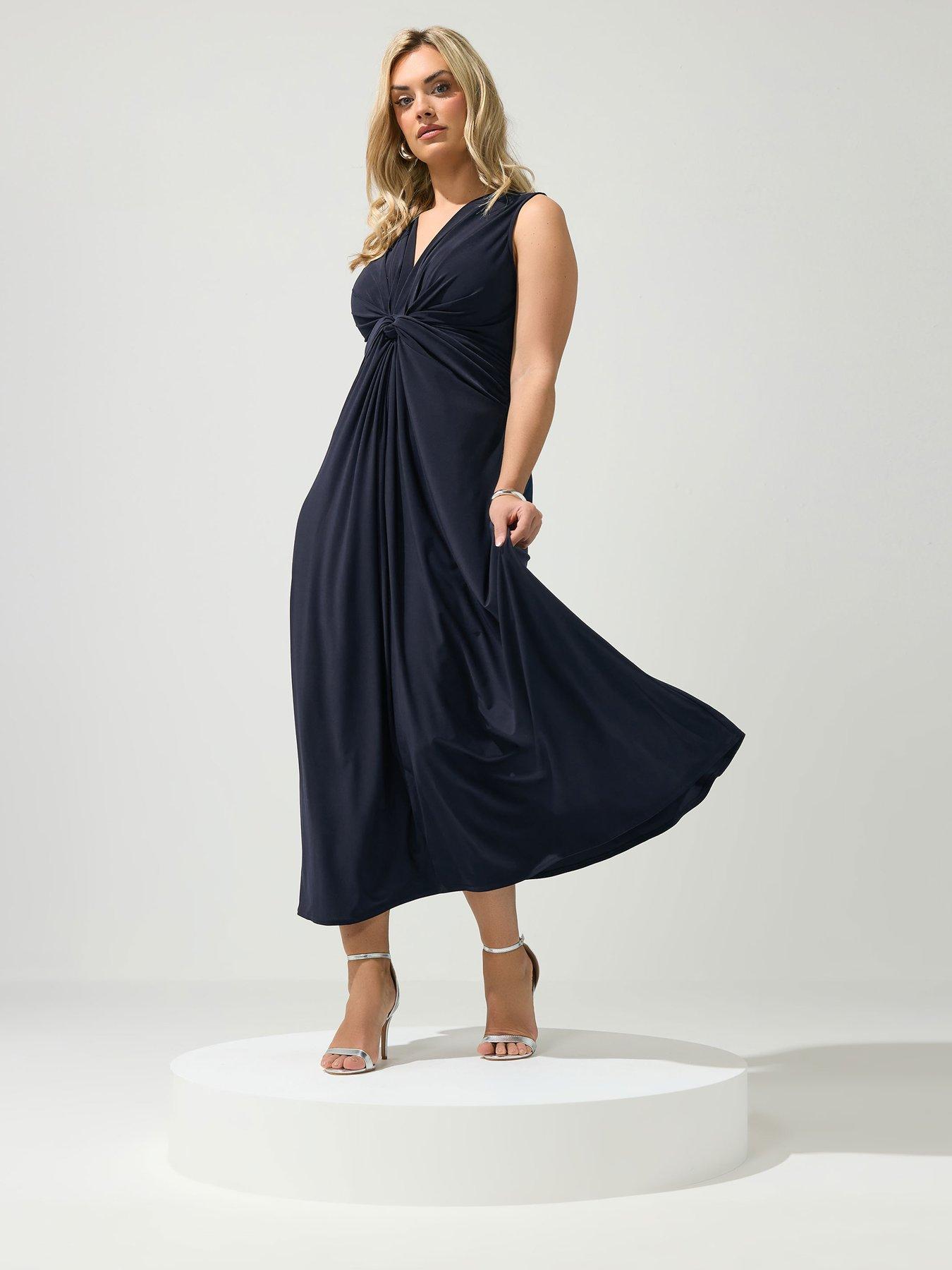 Yours Curve Knot Front Sleeveless Maxi Dress