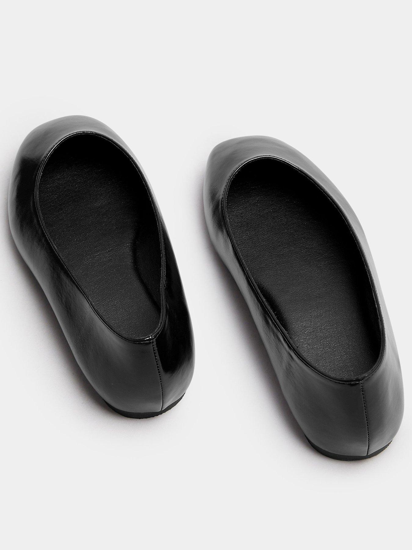  image of yours-wide-fit-square-toe-ballet-pump-black