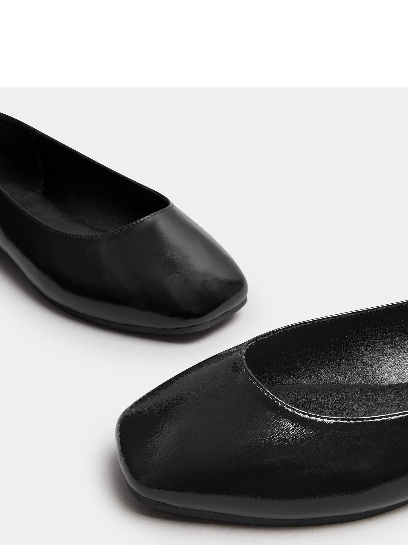  image of yours-wide-fit-square-toe-ballet-pump-black