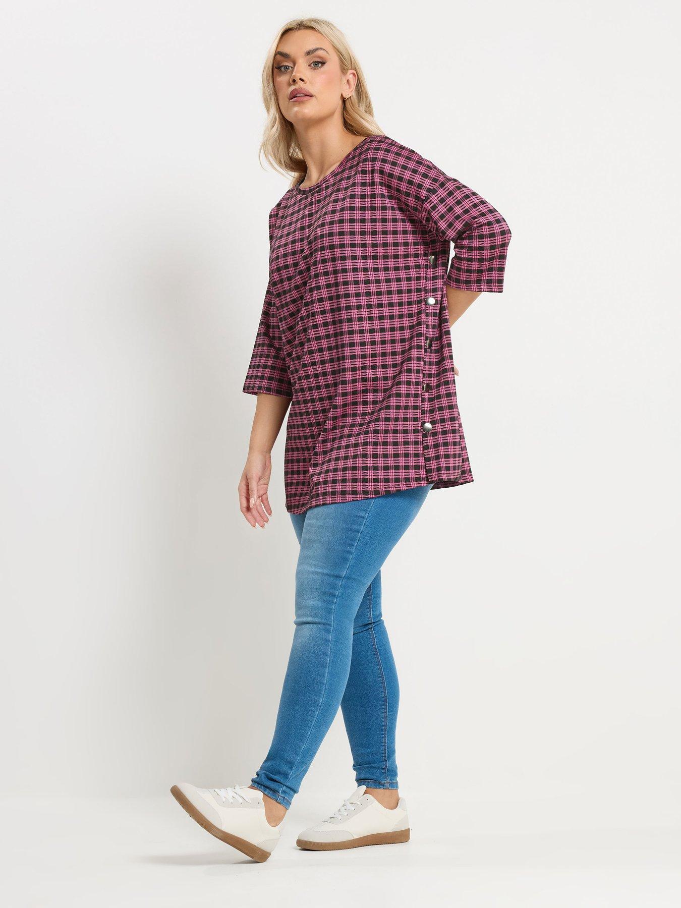  image of yours-curve-check-side-button-detail-top-pink