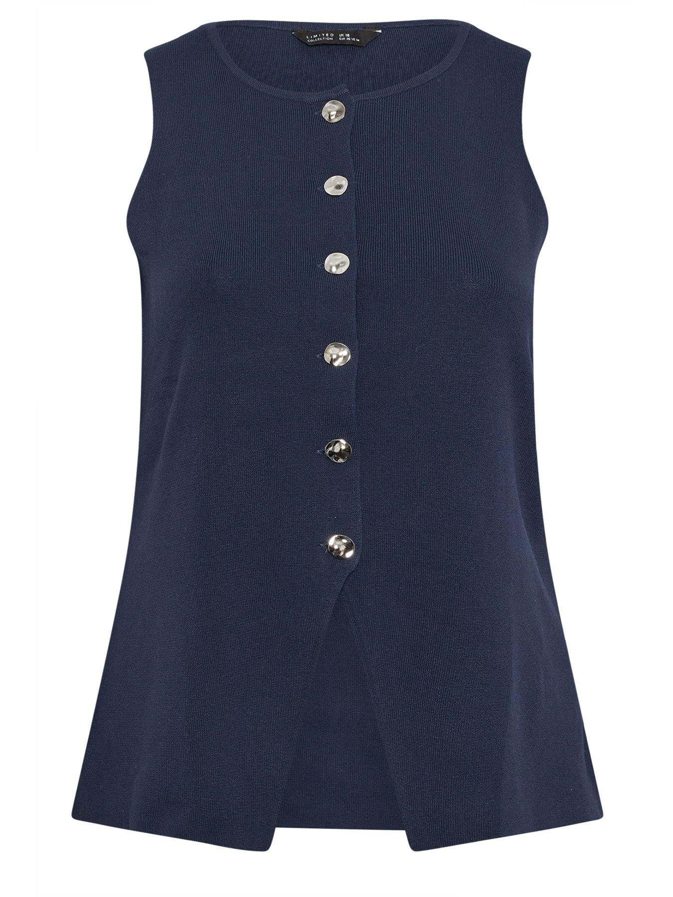 Image 5 of 5 of Yours Curve Knitted Waistcoat