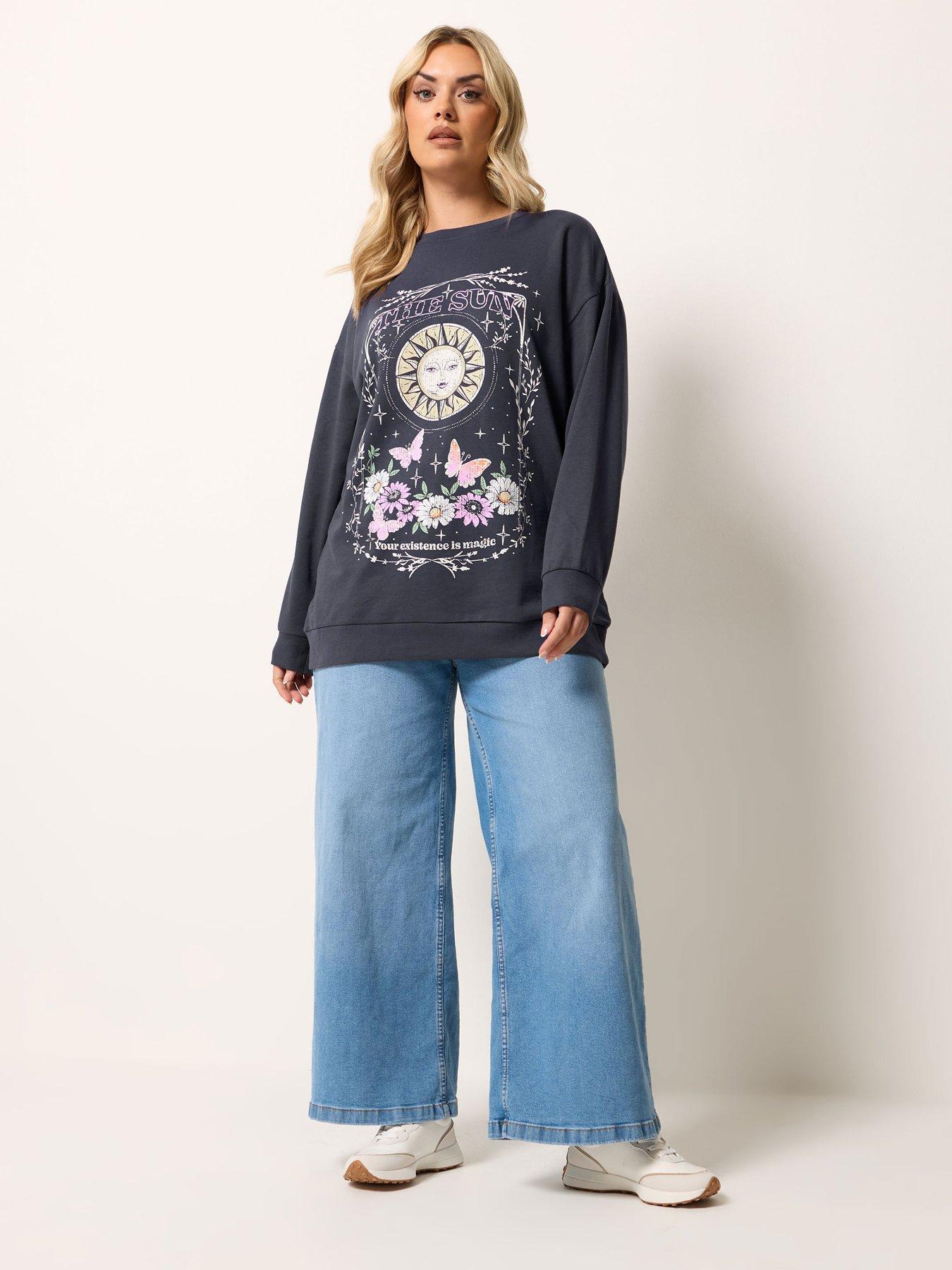 Image 3 of 5 of Yours Curve Sun &amp; Moon Sweatshirt