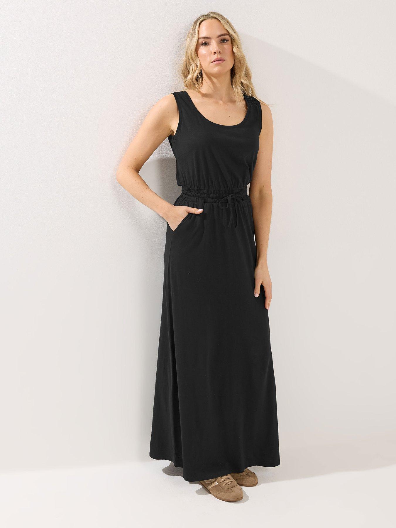Long Tall Sally Tall Sleeveless Tie Waist Maxi Dress - Black