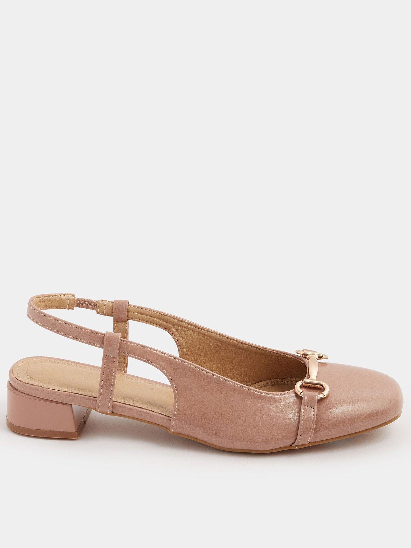 Image 1 of 4 of Long Tall Sally Snaffle Trim Square Toe Block Heel - Cream