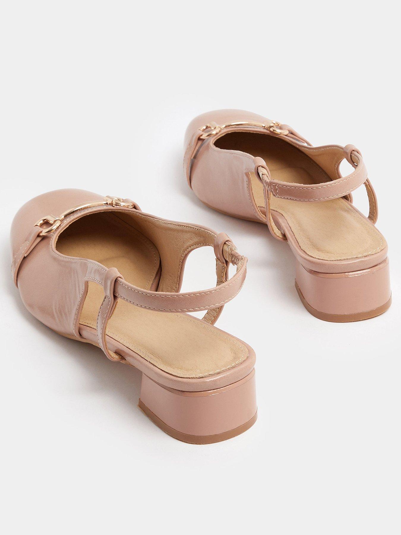Image 3 of 4 of Long Tall Sally Snaffle Trim Square Toe Block Heel - Cream