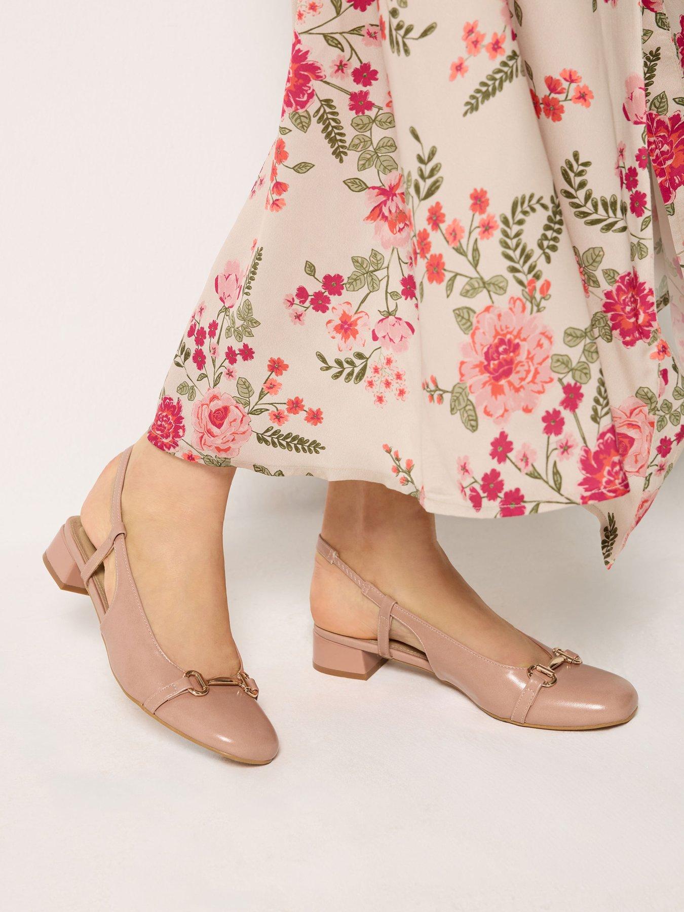 Image 4 of 4 of Long Tall Sally Snaffle Trim Square Toe Block Heel - Cream