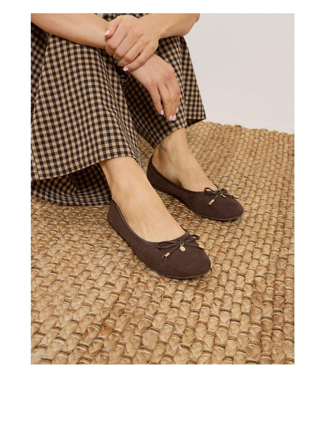 long-tall-sally-suedette-ballet-flat-shoes-brown