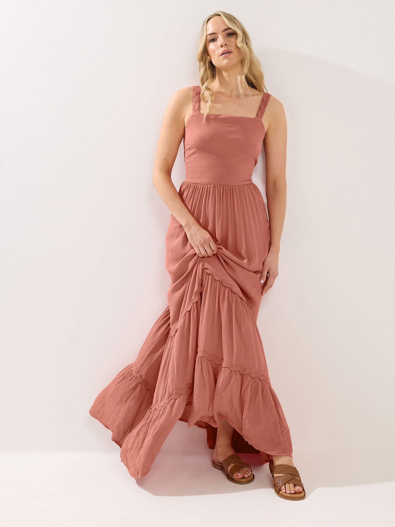 Long Tall Sally Tall Strappy Ric-rac Textured Maxi Dress