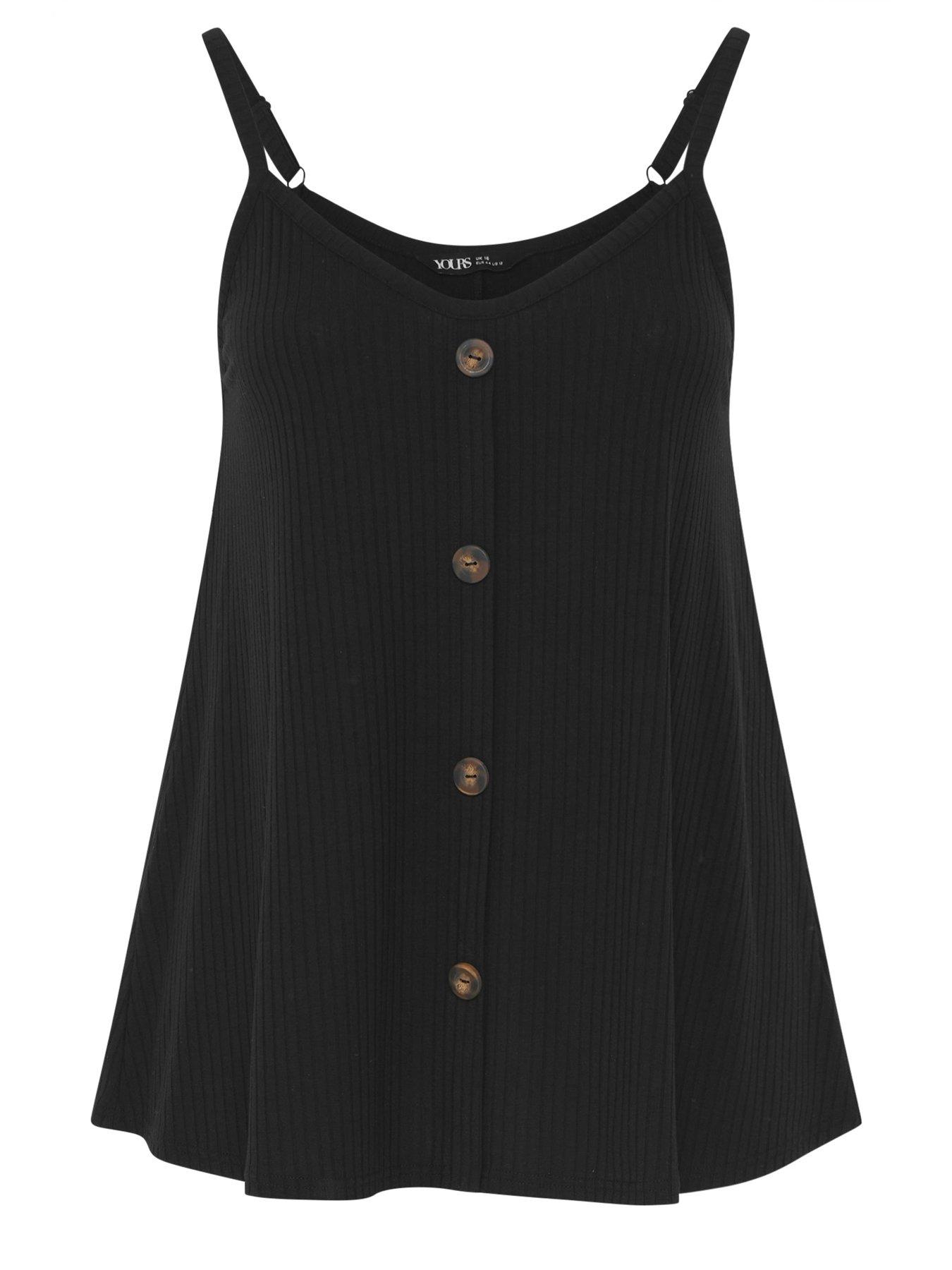  image of yours-curve-ribbed-swing-cami-black