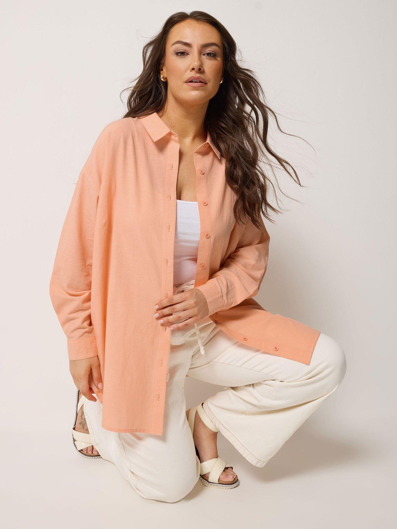 Yours Curve Long Sleeve Linen Shirt
