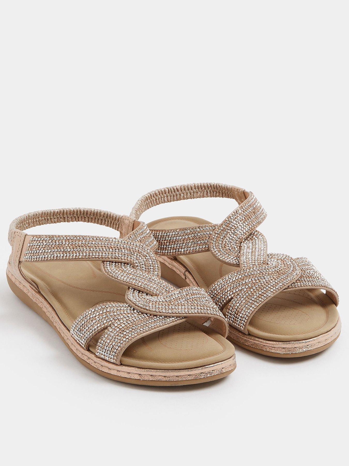  image of yours-extra-wide-fit-twisted-front-sandal-pink