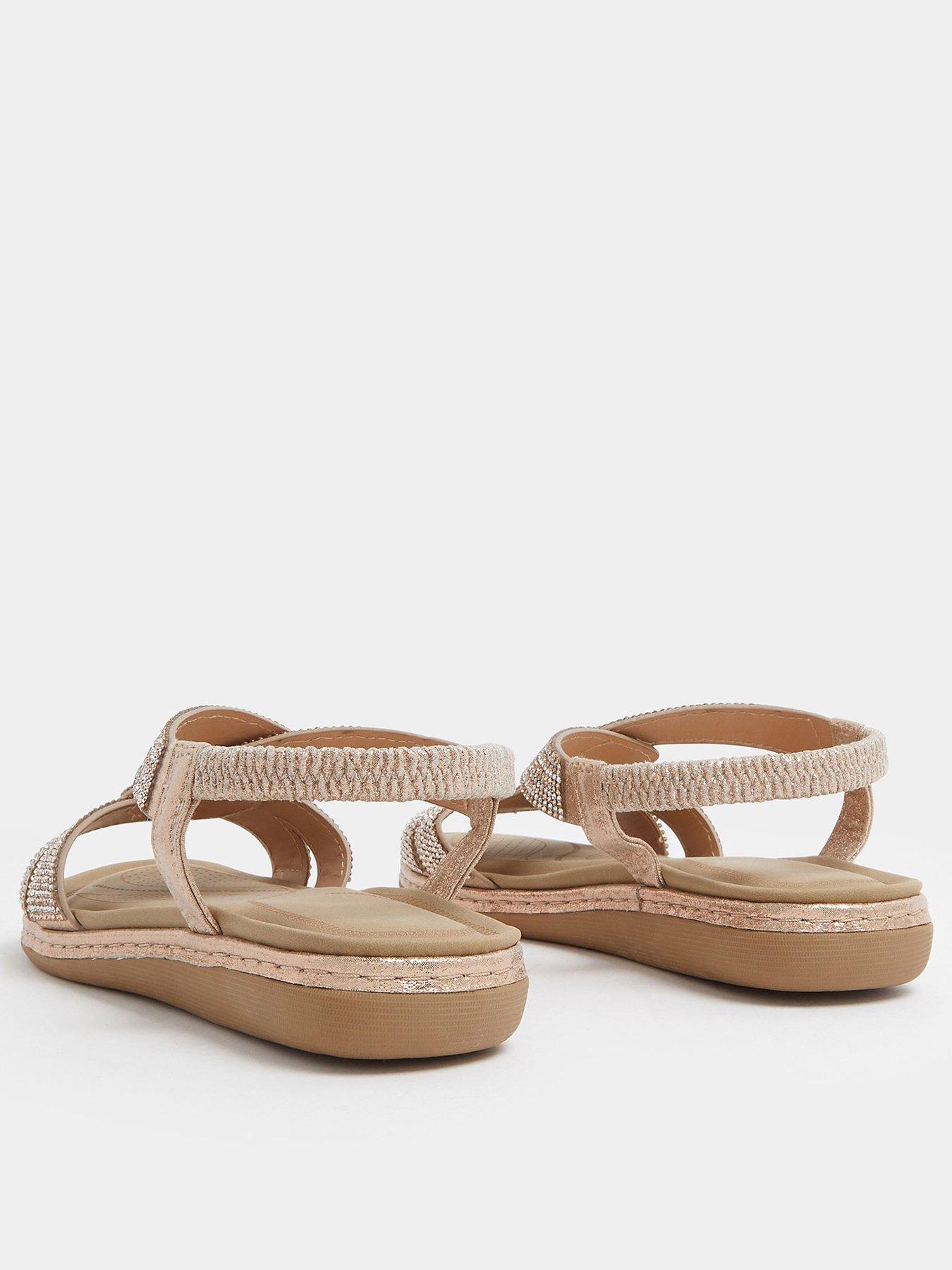  image of yours-extra-wide-fit-twisted-front-sandal-pink