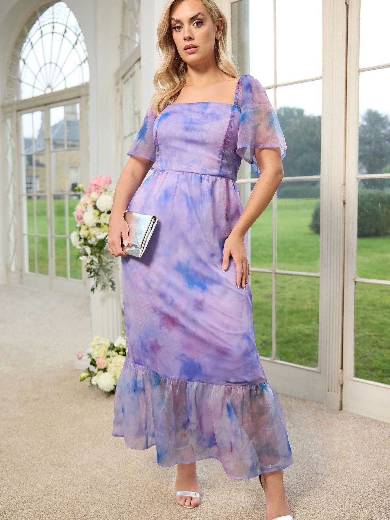 Yours Curve Abstract Organza Dress