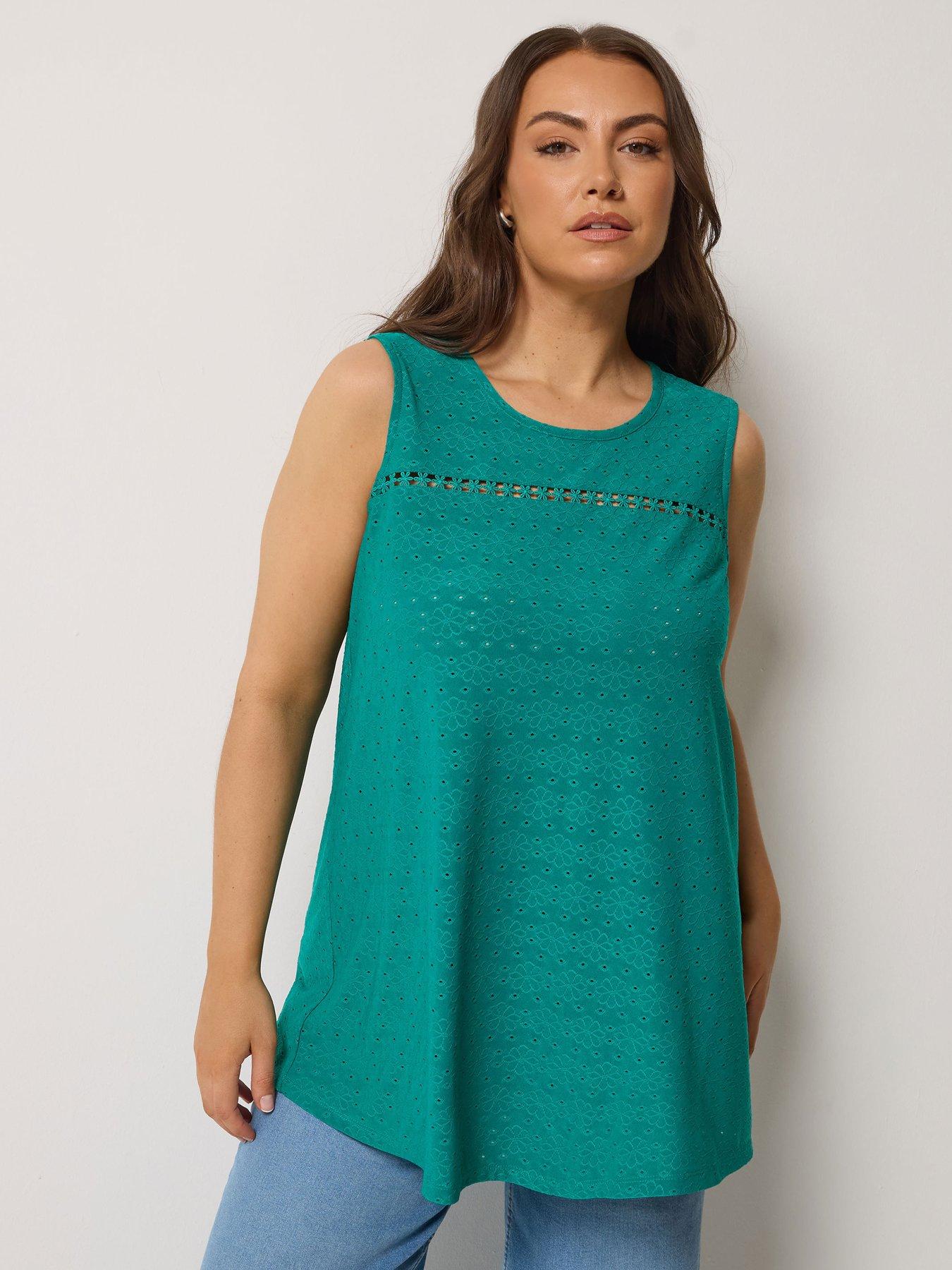 Yours Curve Broderie Crochet Vest