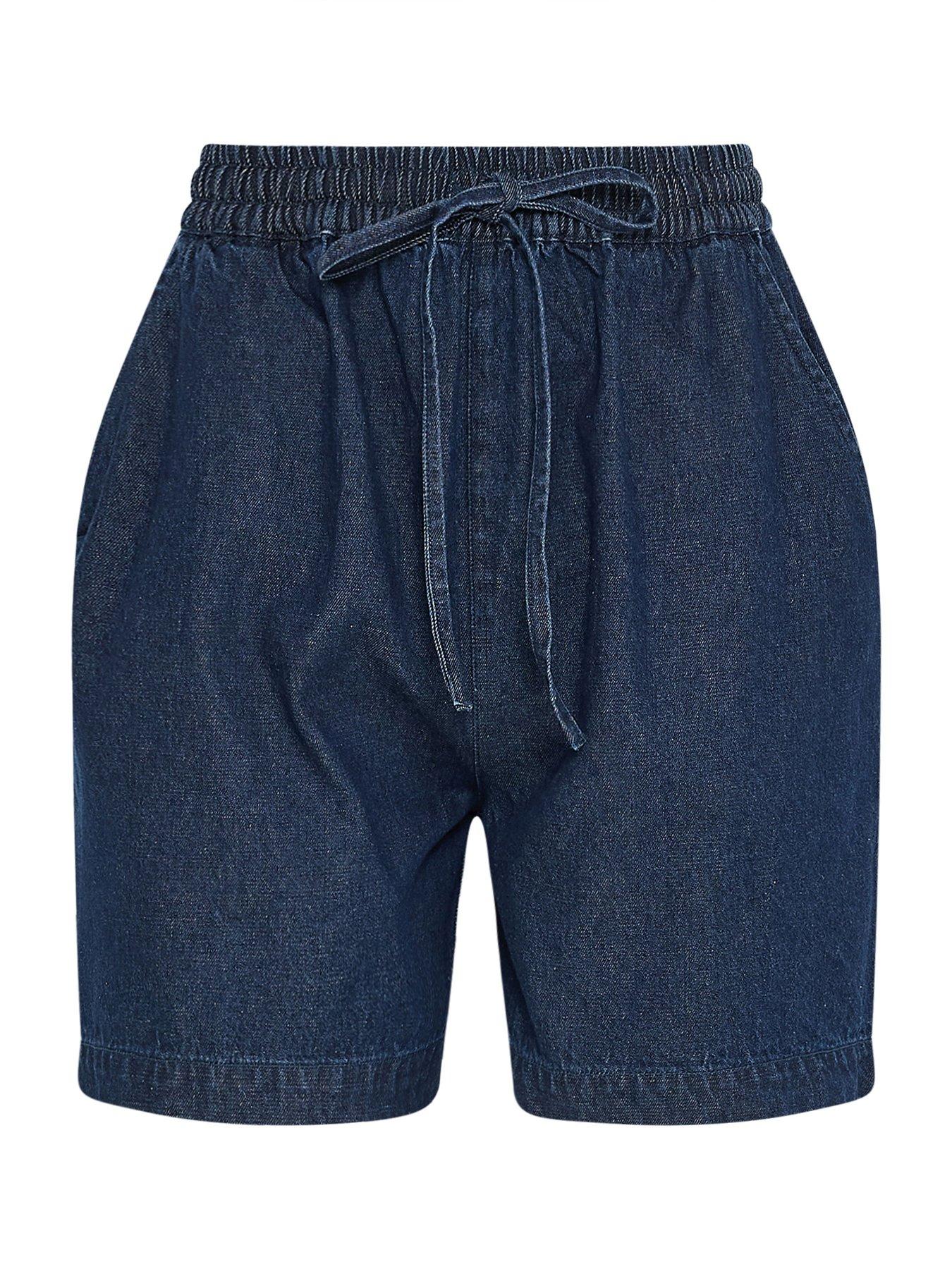  image of long-tall-sally-tall-denim-pull-on-shorts