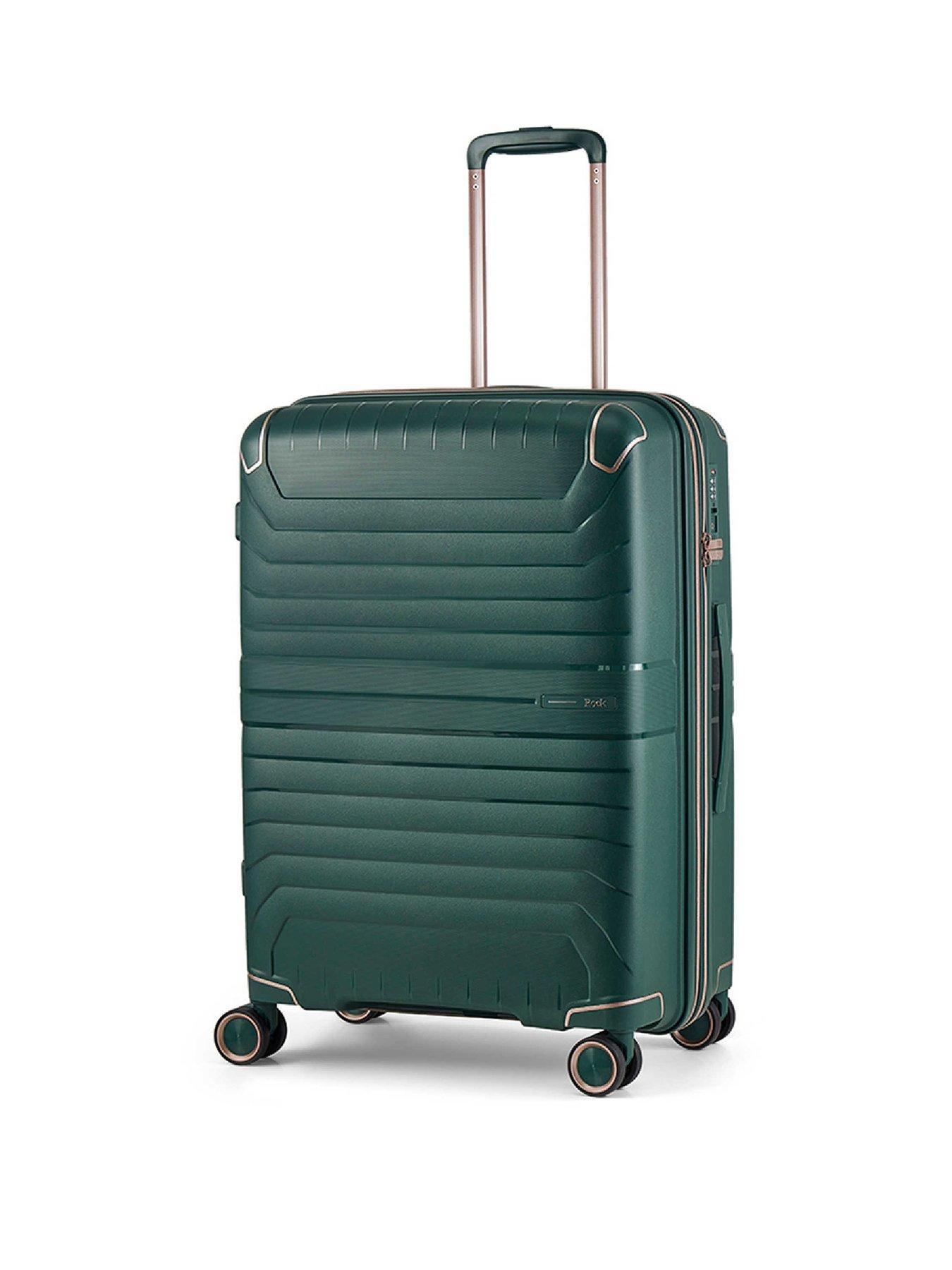 front image of rock-luggage-astrid-green-medium-suitcase