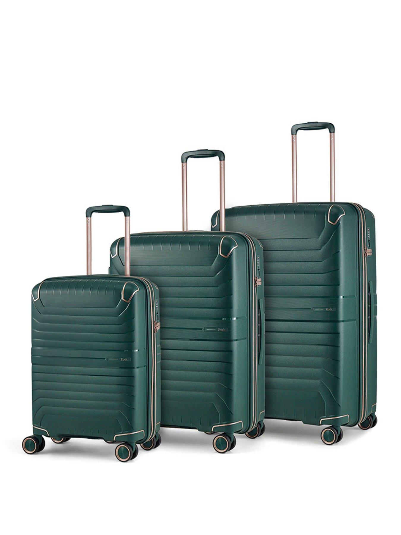 Rock Luggage Astrid Green 3pc Suitcase Set