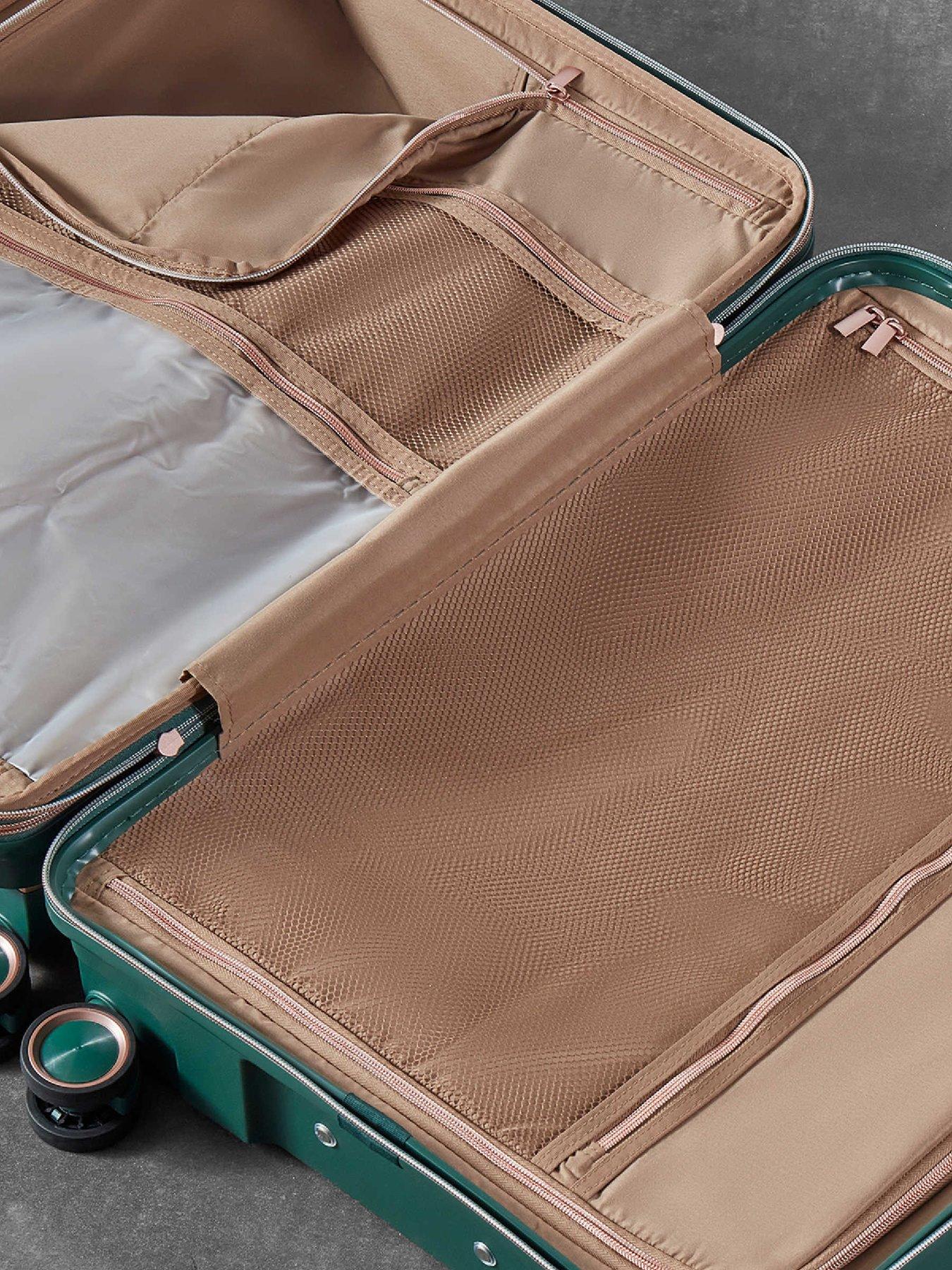  image of rock-luggage-astrid-green-3pc-suitcase-set