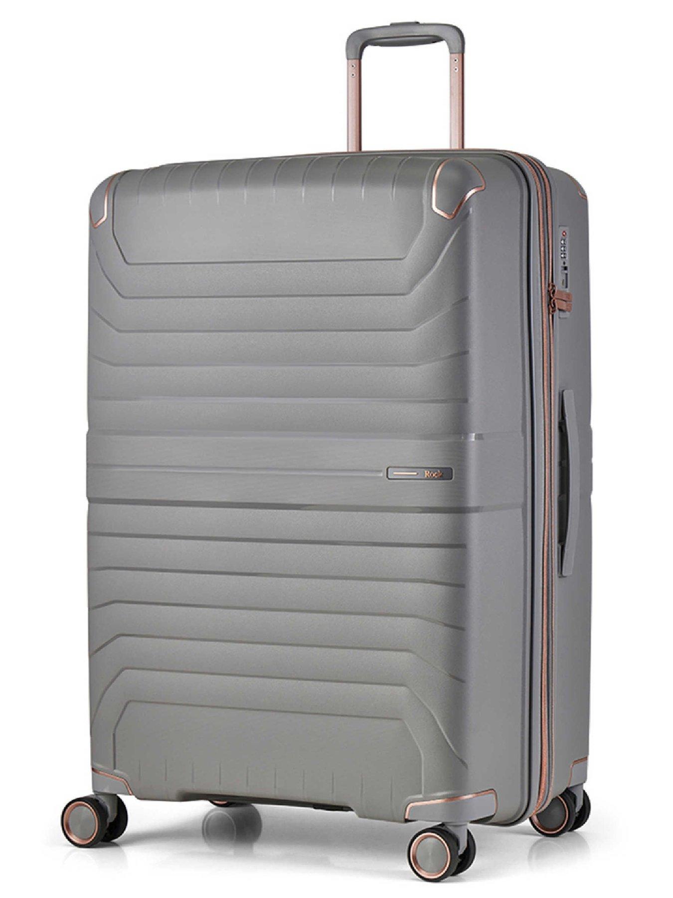  image of rock-luggage-astrid-grey-3pc-suitcase-set