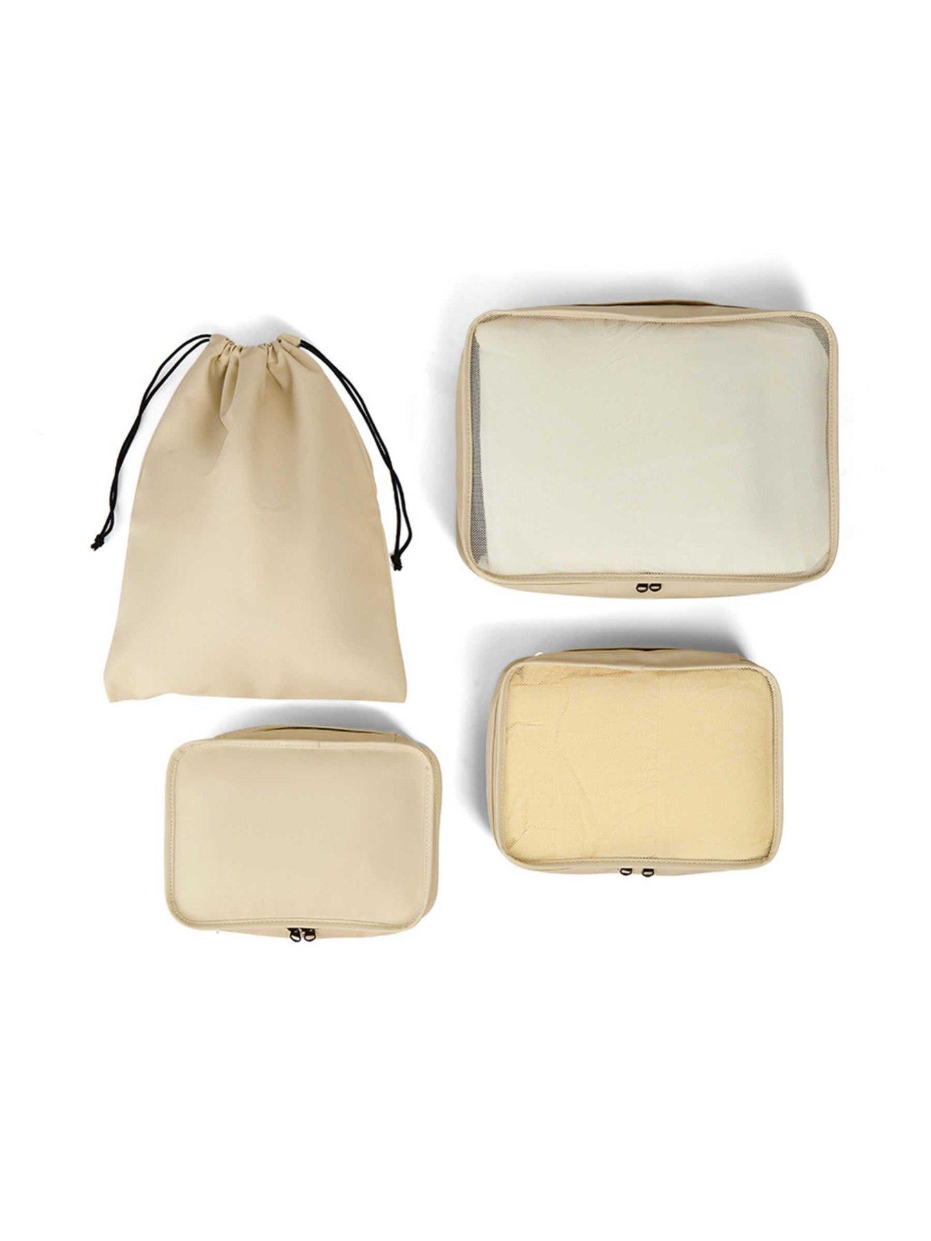 Image 2 of 6 of Rock Luggage Packing Cubes Beige Set of 4