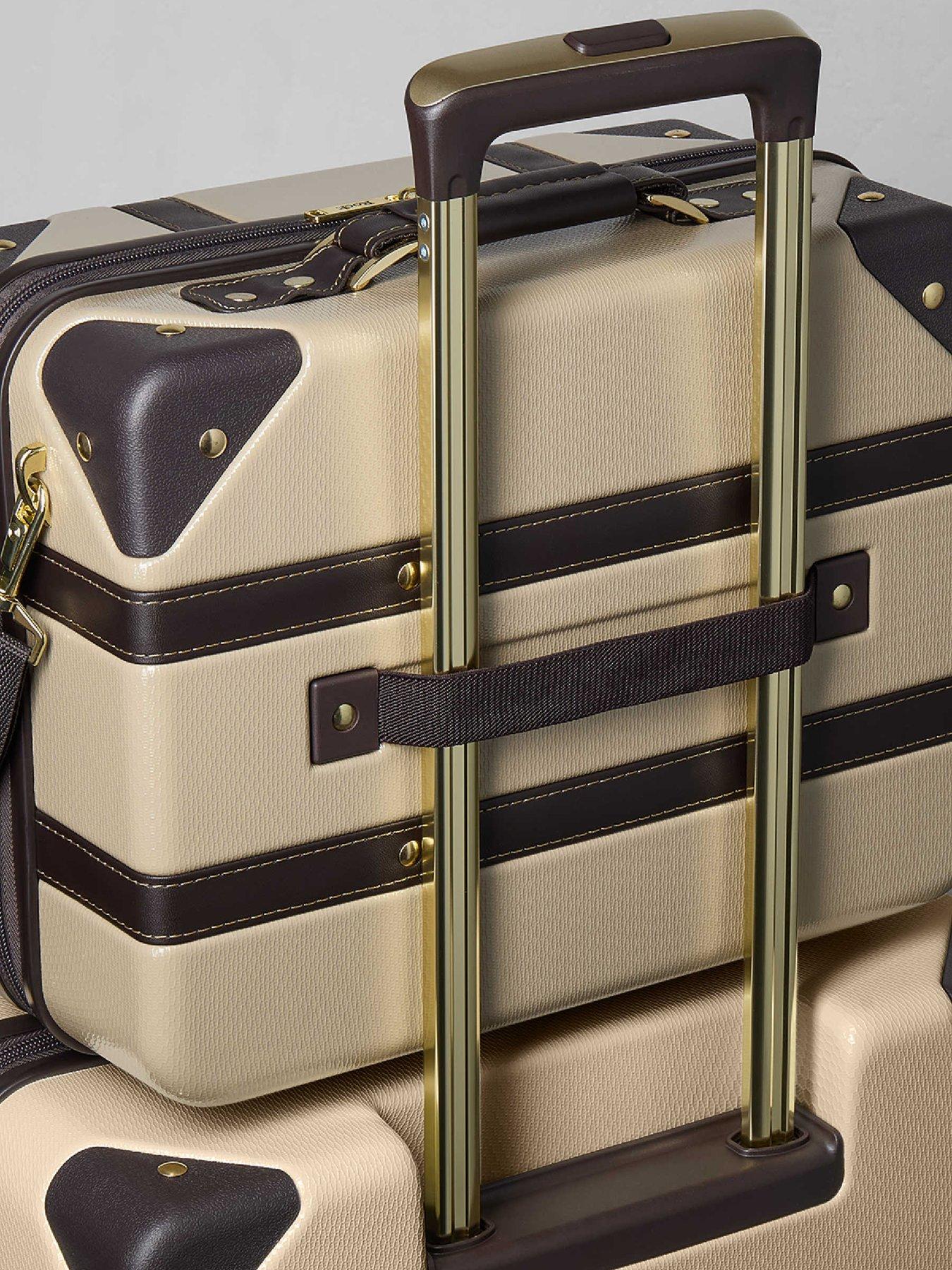 Image 6 of 6 of Rock Luggage Vintage Gold 4pc Suitcase Set