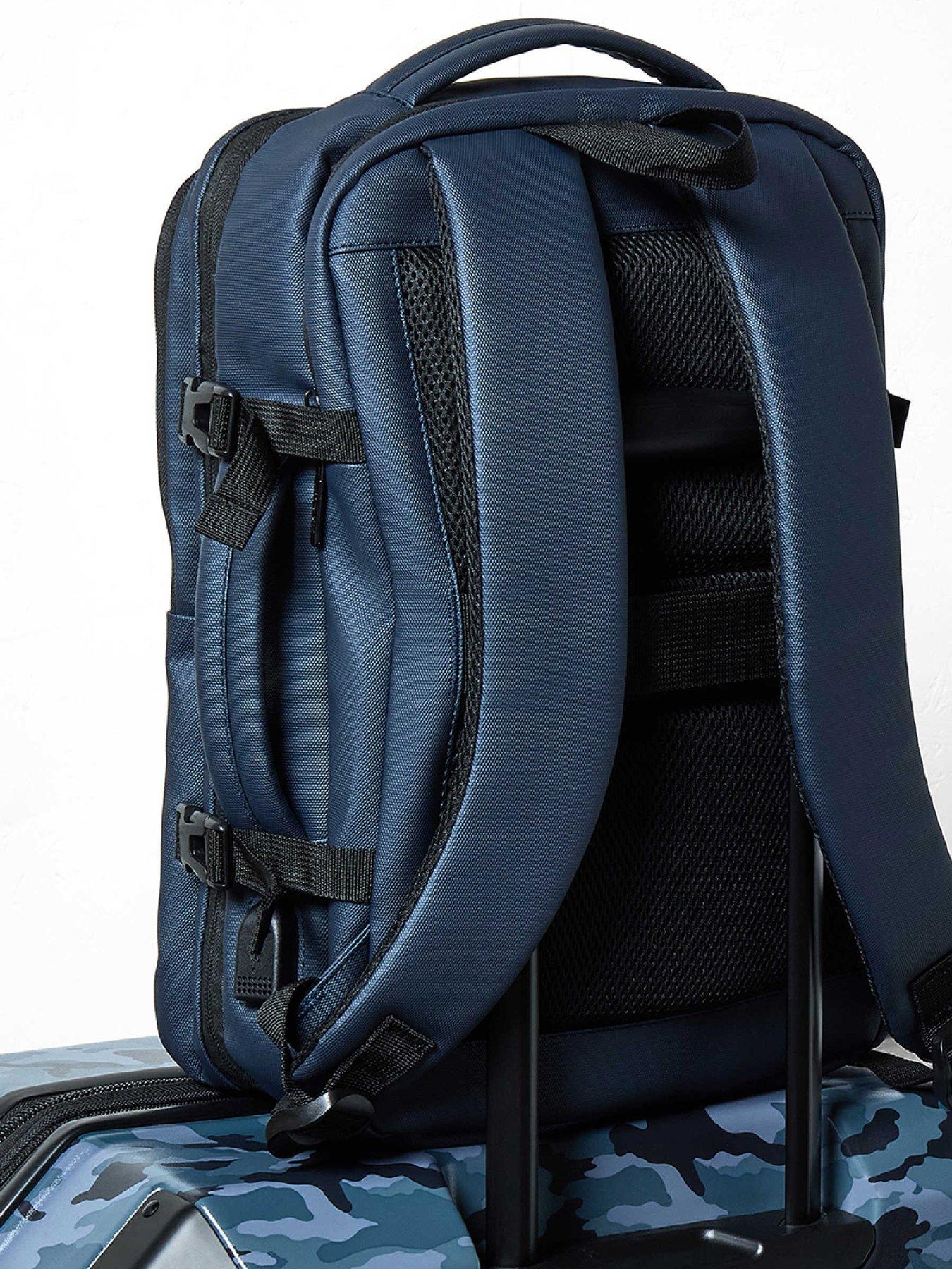  image of rock-luggage-dalston-navy-backpack-medium