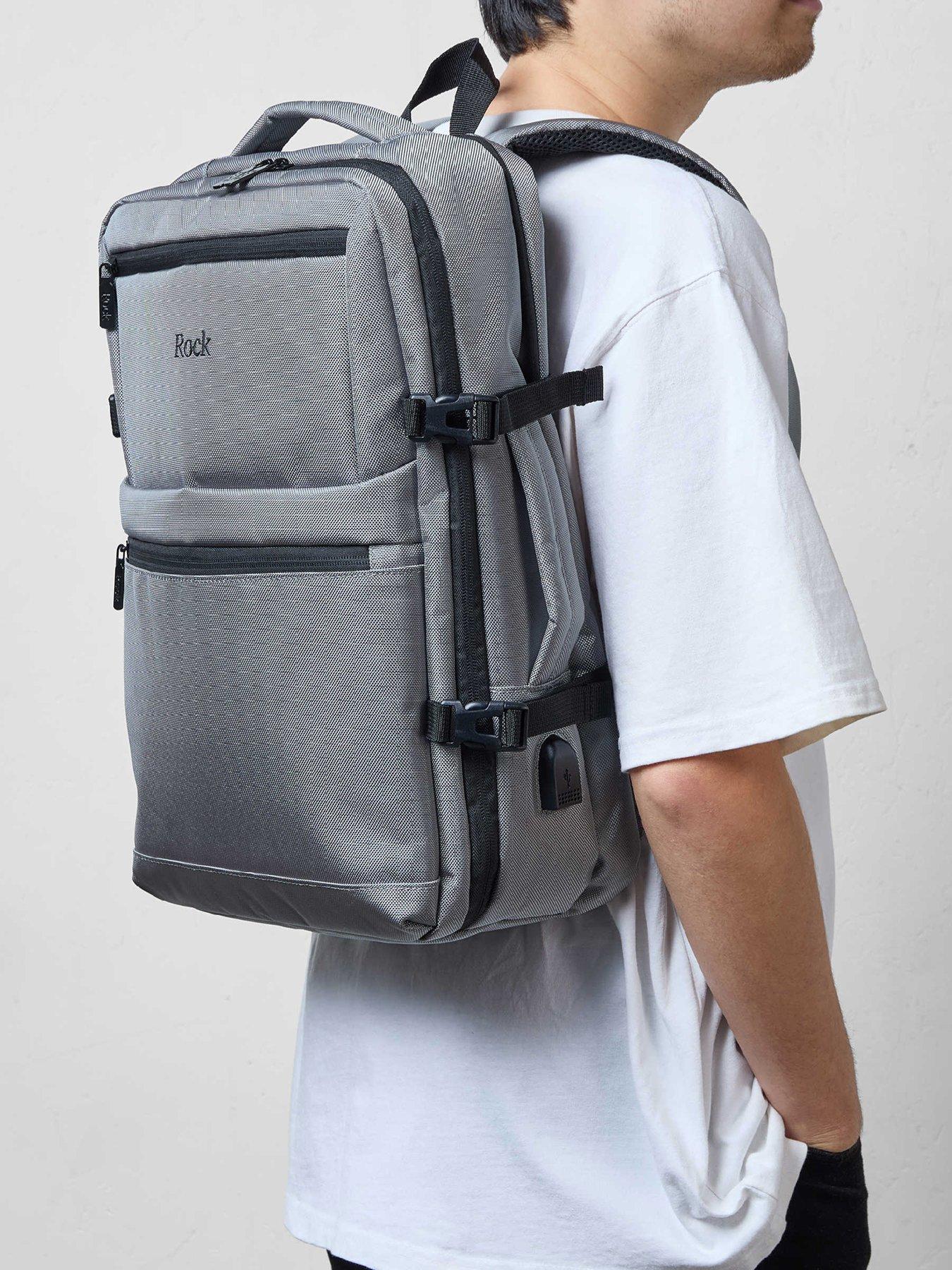  image of rock-luggage-battersea-grey-backpack-medium