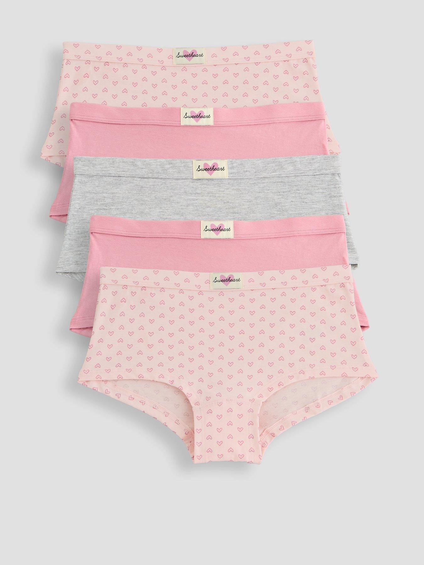 The Very Collection Older Girls 5Pk Basic Briefs - Pink
