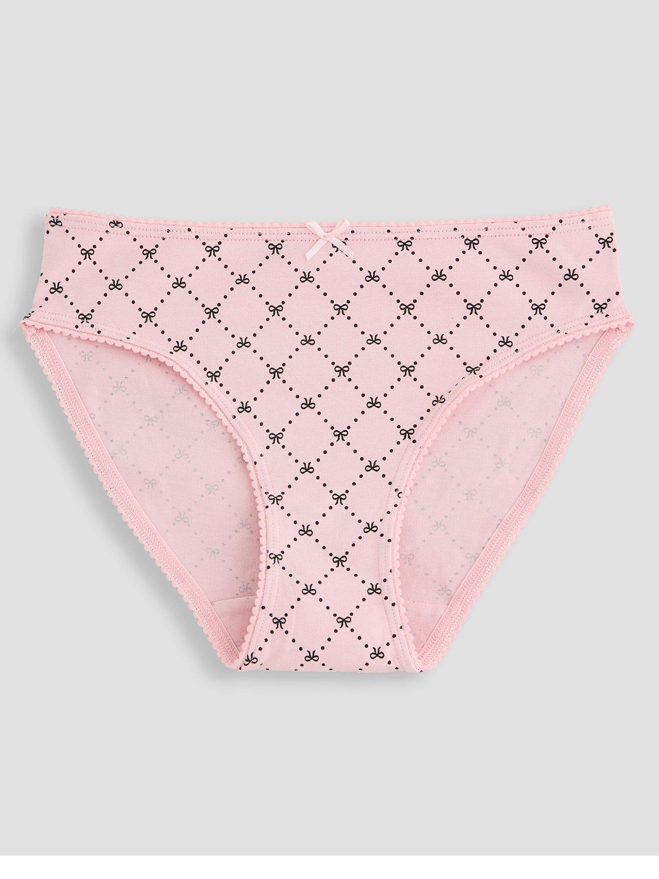 Image 2 of 5 of The Very Collection Older Girls 7Pk Mono Hearts Briefs (3 - 16 years) - Pink