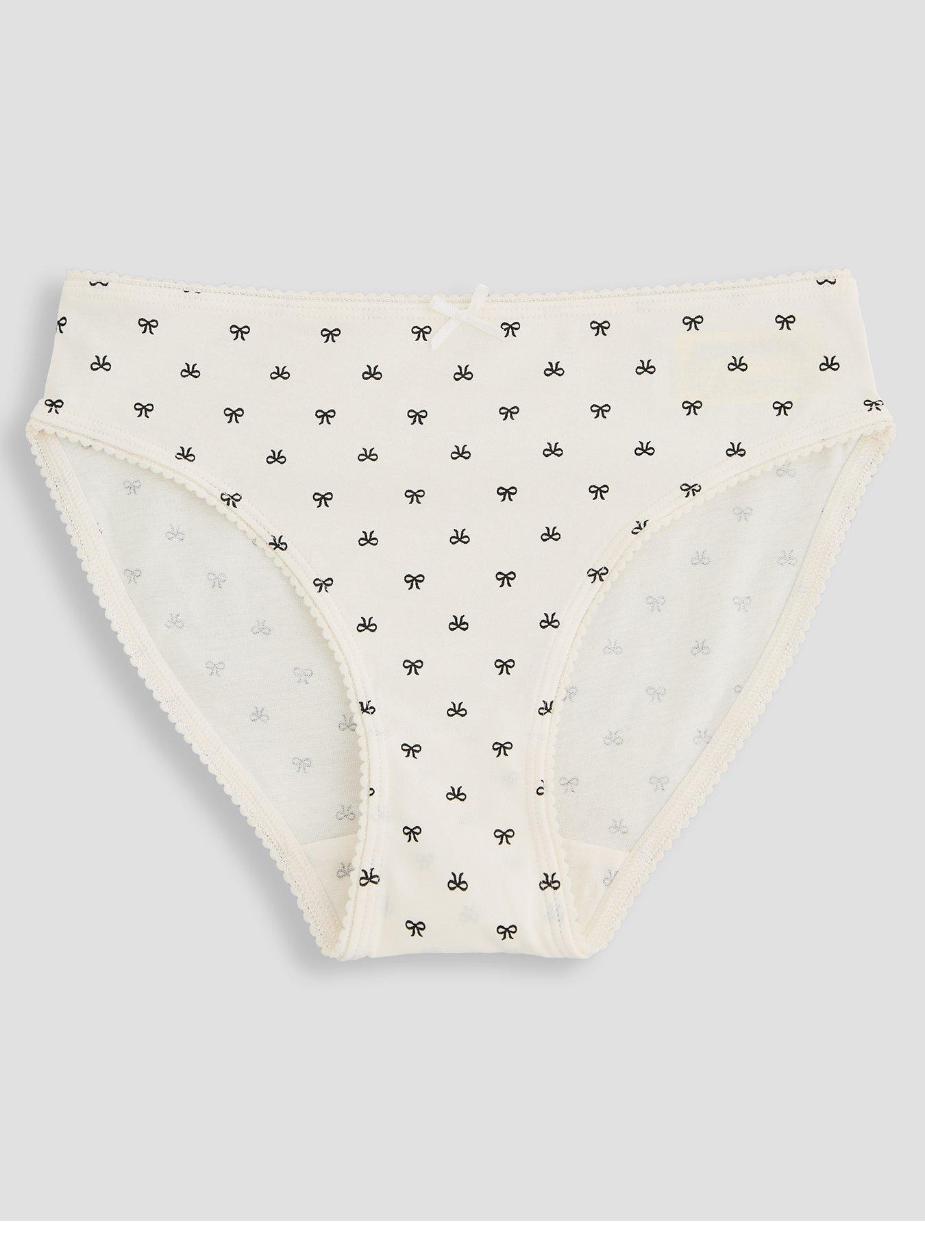 Image 3 of 5 of The Very Collection Older Girls 7Pk Mono Hearts Briefs (3 - 16 years) - Pink