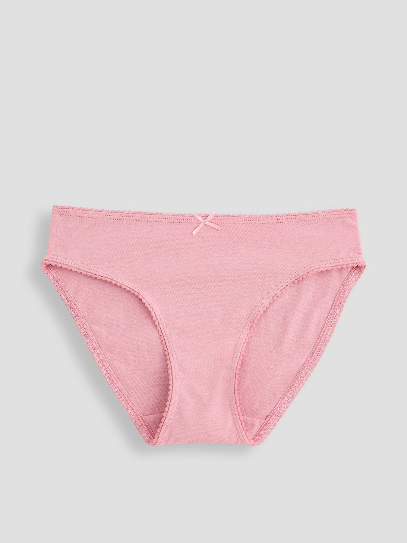 Image 4 of 5 of The Very Collection Older Girls 7Pk Mono Hearts Briefs (3 - 16 years) - Pink