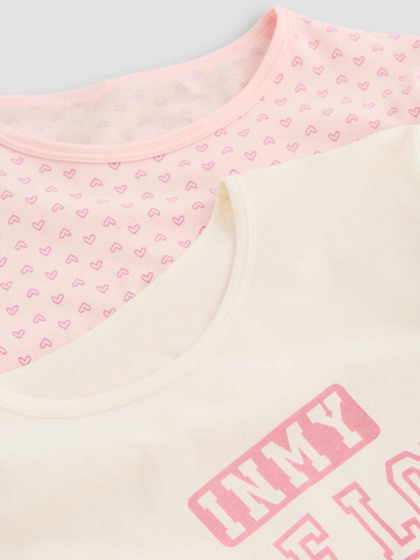 Image 4 of 5 of The Very Collection Older Girls 2 Pack Self Love Club Heart Pj (3 - 16 years) - Cream