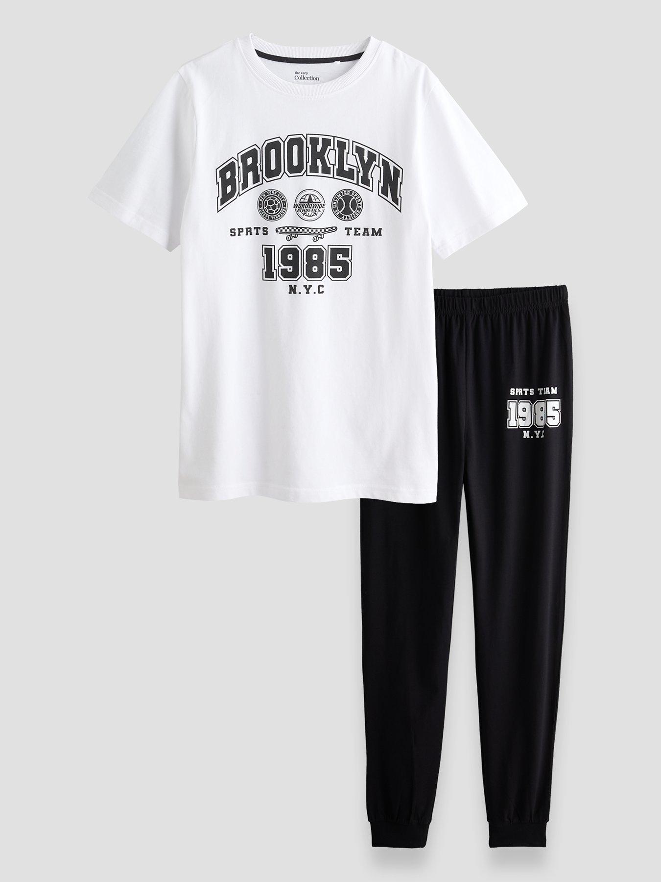 The Very Collection Older Boys Brooklyn PJ Set - White