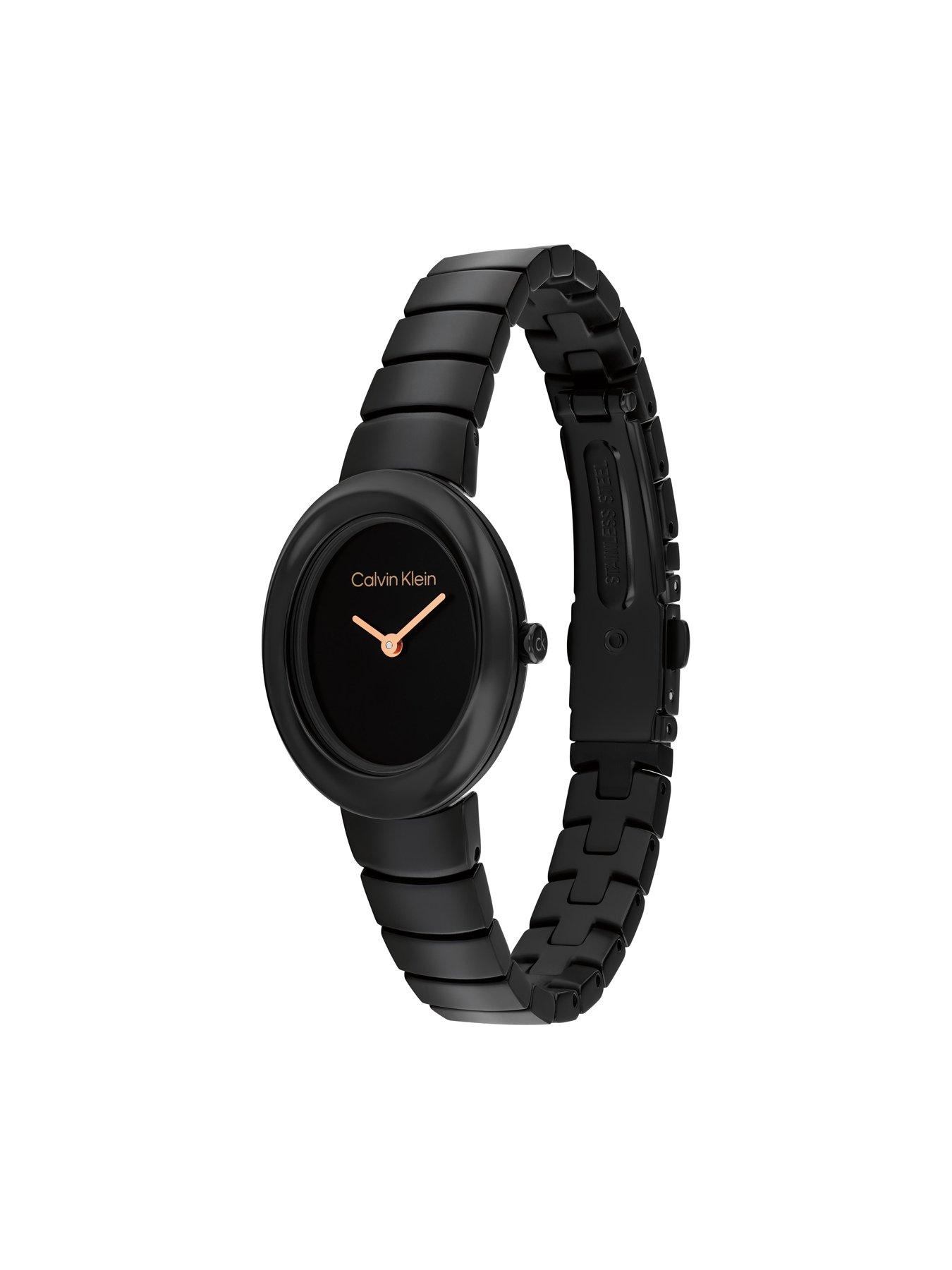 Image 3 of 5 of Calvin Klein Women's CK Twisted Bezel Black IP Watch