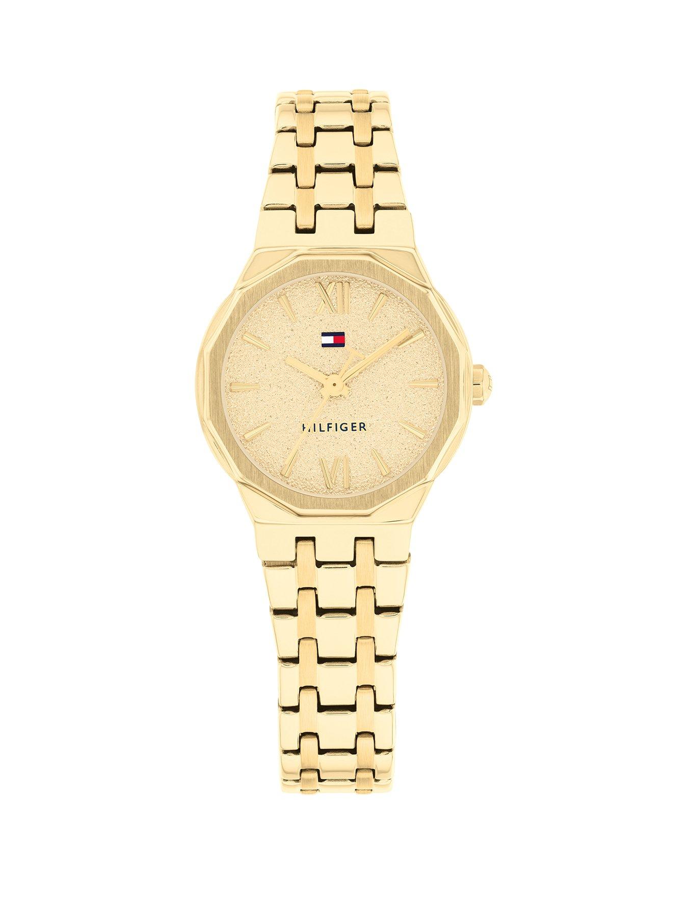 Tommy Hilfiger Womens Gold Plated Bracelet Watch