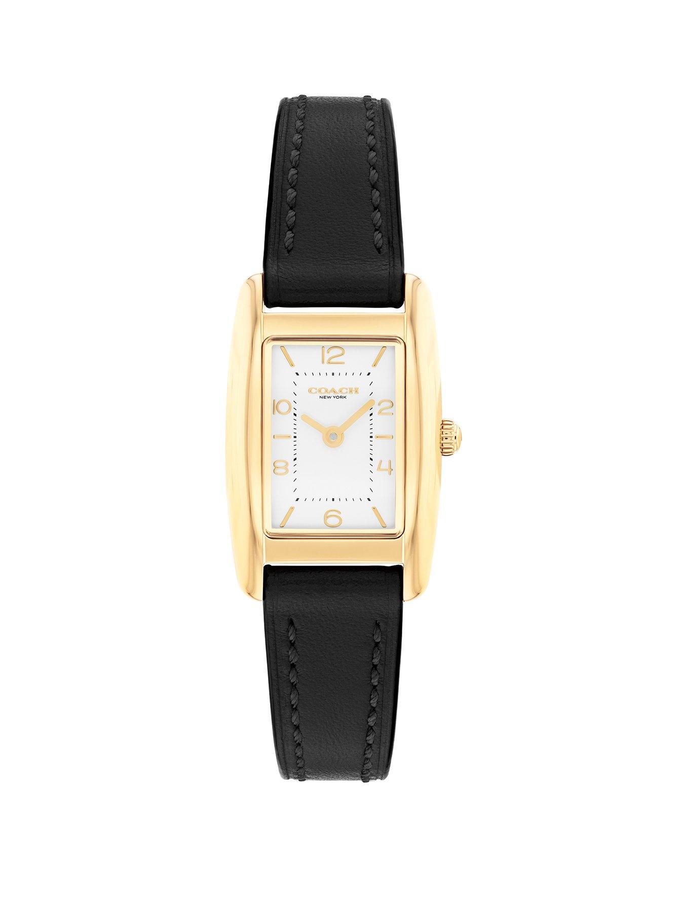 Image 1 of 5 of COACH Ladies Reese Black Leather Strap Watch