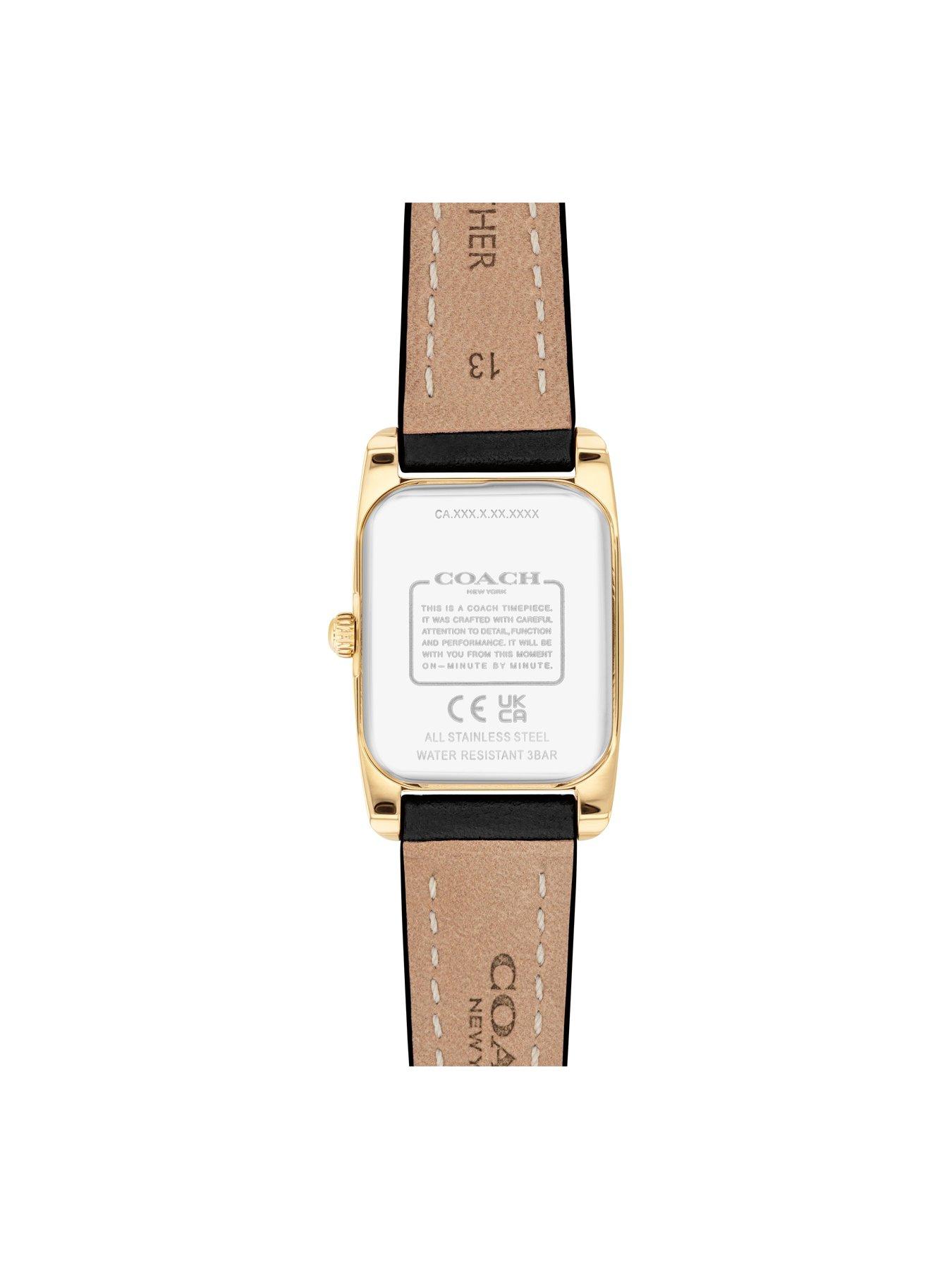 Image 2 of 5 of COACH Ladies Reese Black Leather Strap Watch