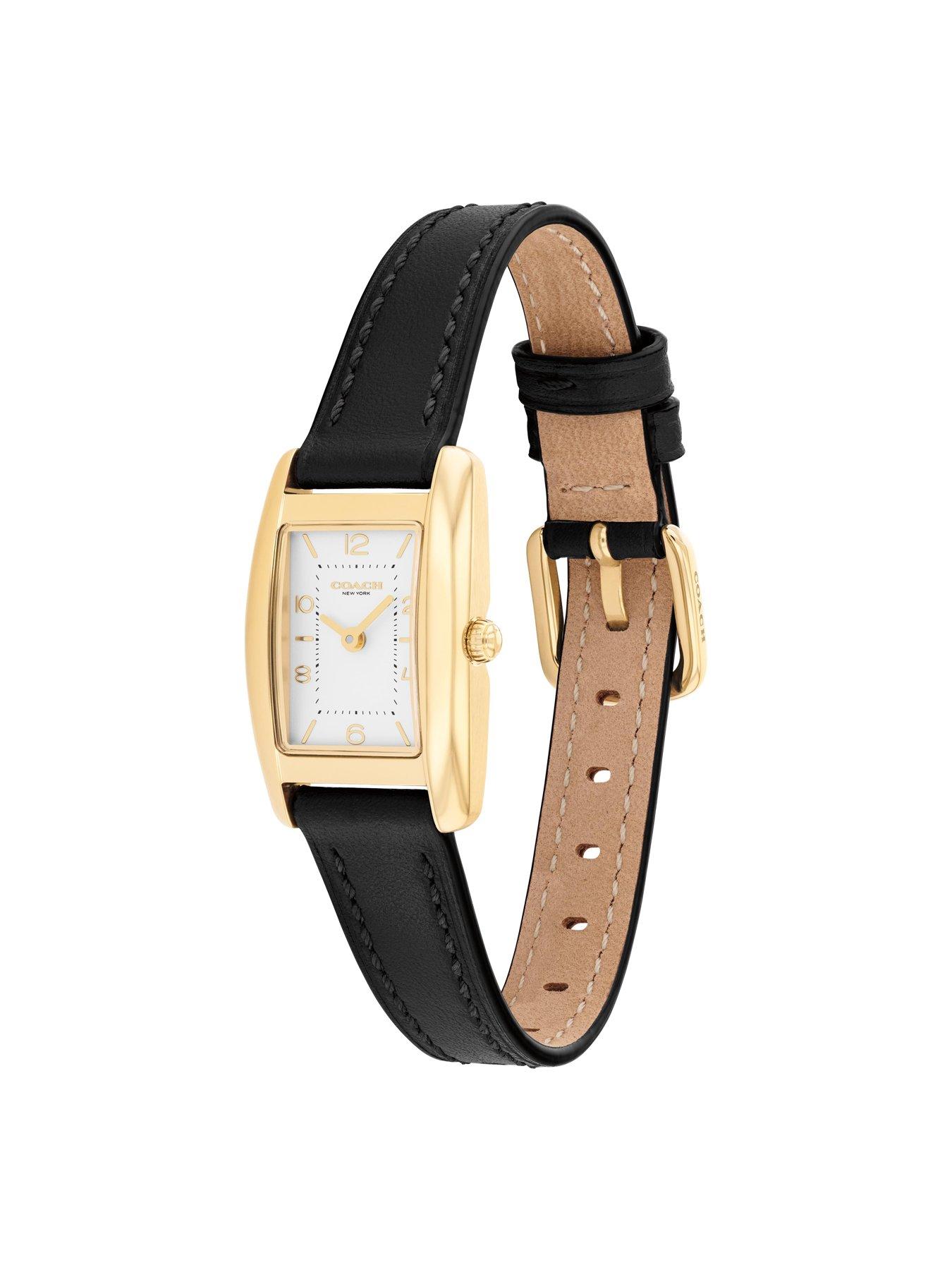 Image 3 of 5 of COACH Ladies Reese Black Leather Strap Watch