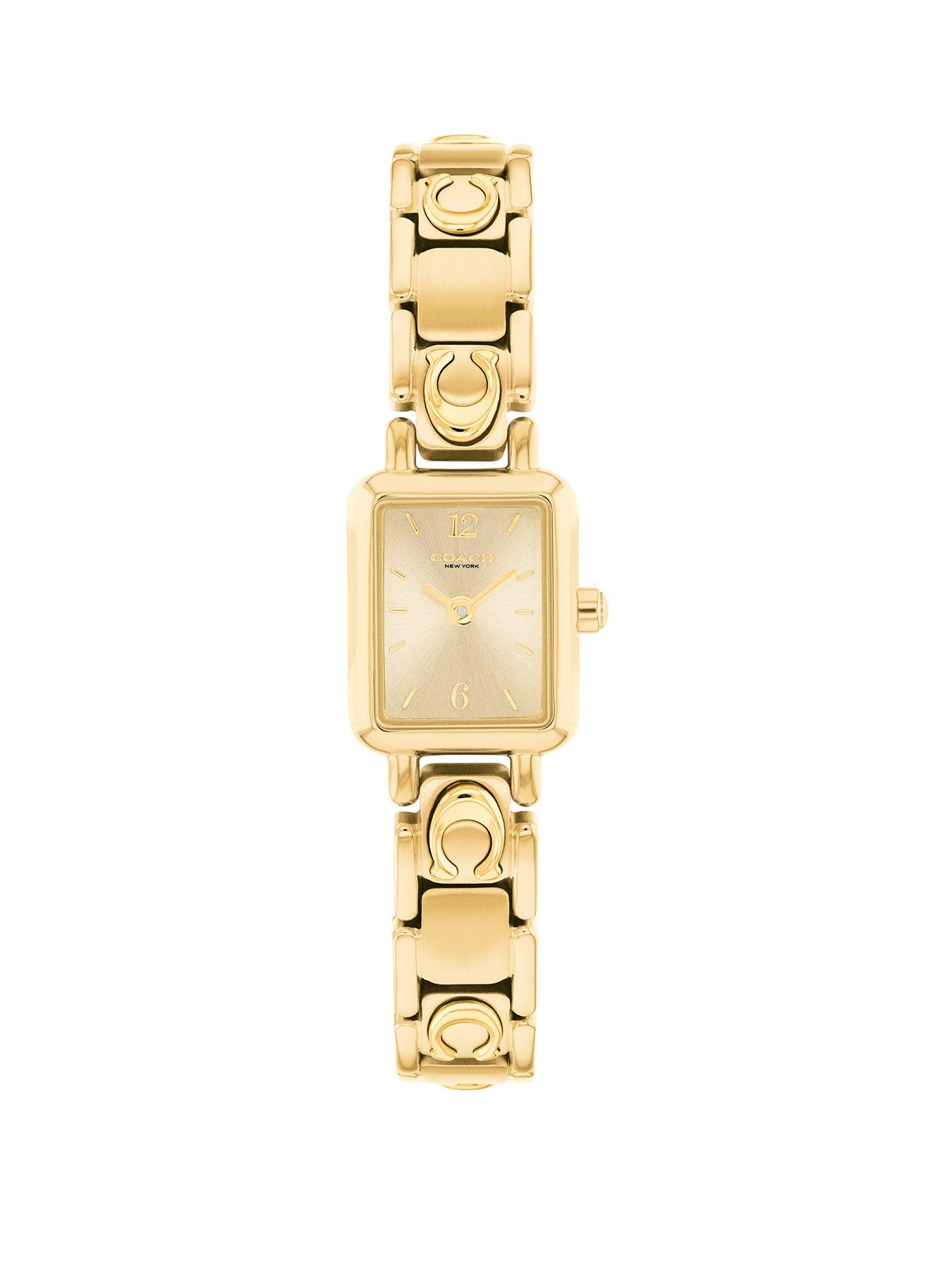 COACH Ladies Mara Gold Plated Bracelet Watch