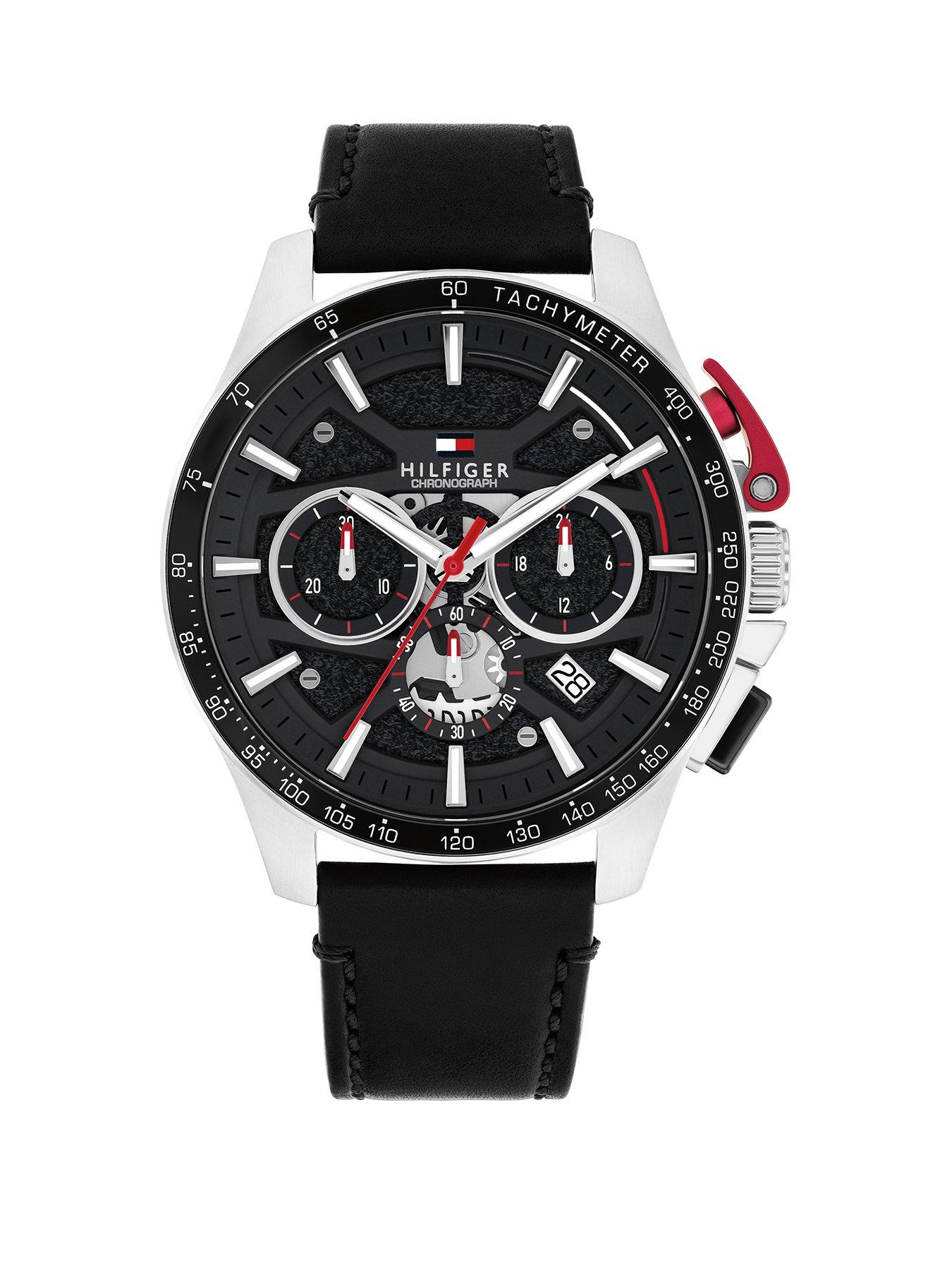 Image 1 of 6 of Tommy Hilfiger Bank Black Stainless Steel Multi Dial Watch
