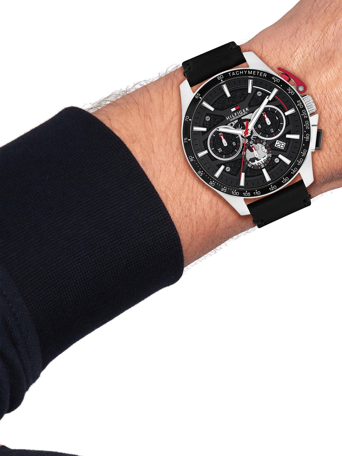 Image 4 of 6 of Tommy Hilfiger Bank Black Stainless Steel Multi Dial Watch