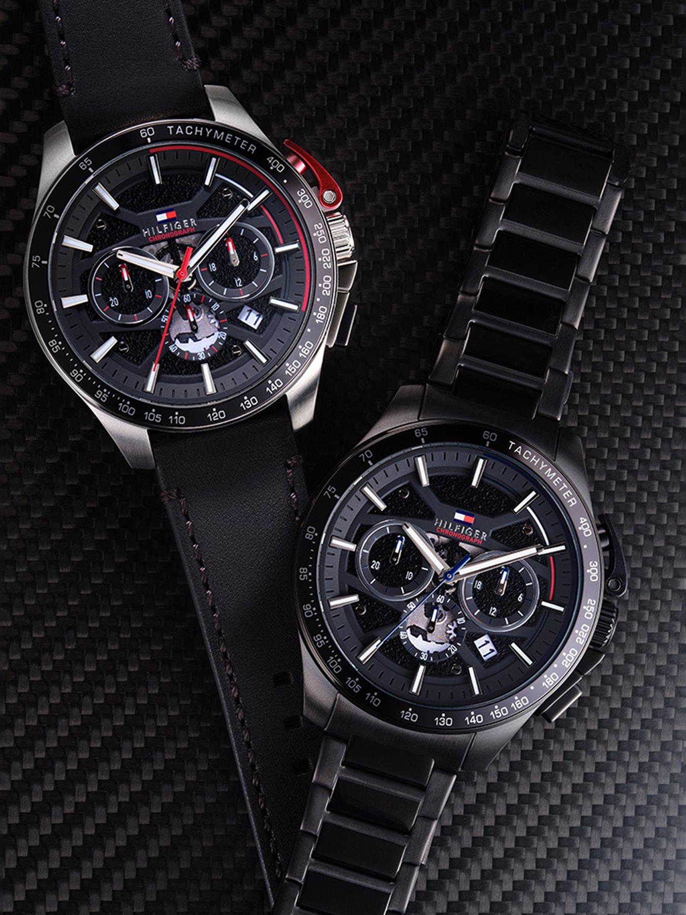 Image 5 of 6 of Tommy Hilfiger Bank Black Stainless Steel Multi Dial Watch