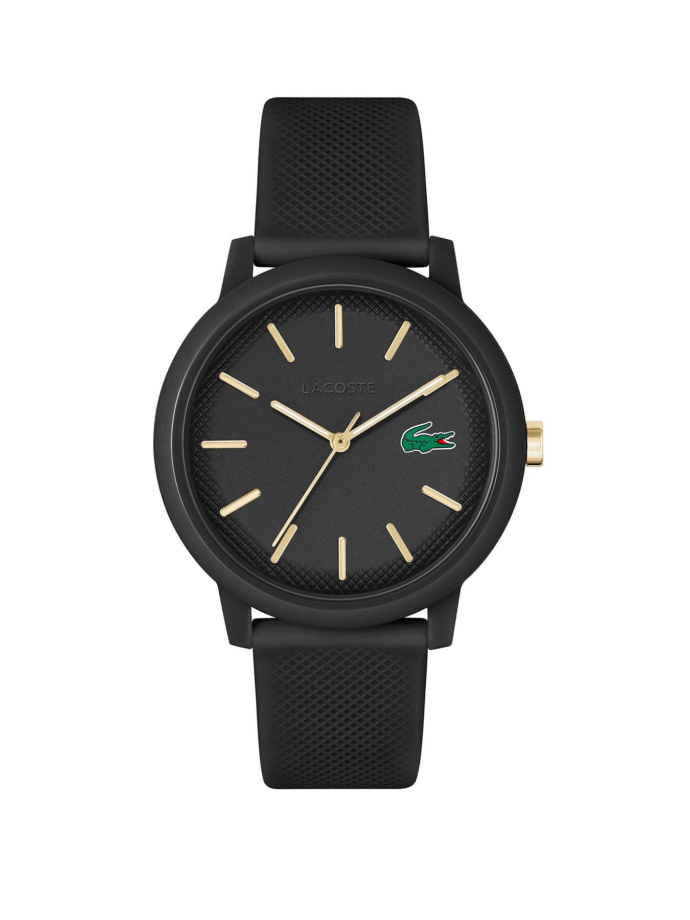  image of lacoste-mens-1212-black-silicone-watch
