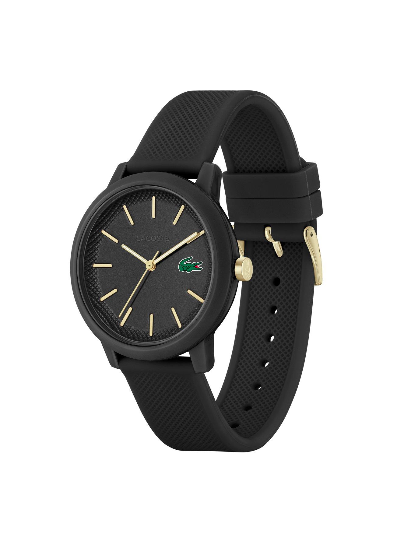  image of lacoste-mens-1212-black-silicone-watch
