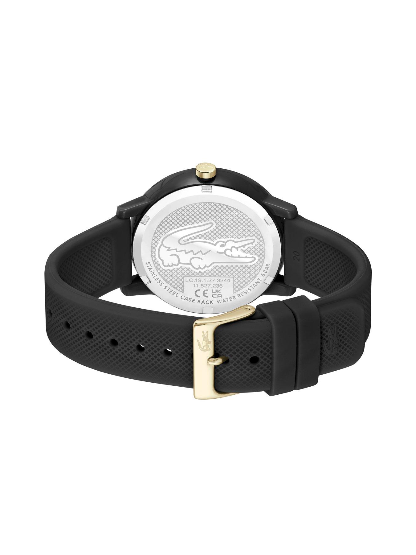  image of lacoste-mens-1212-black-silicone-watch