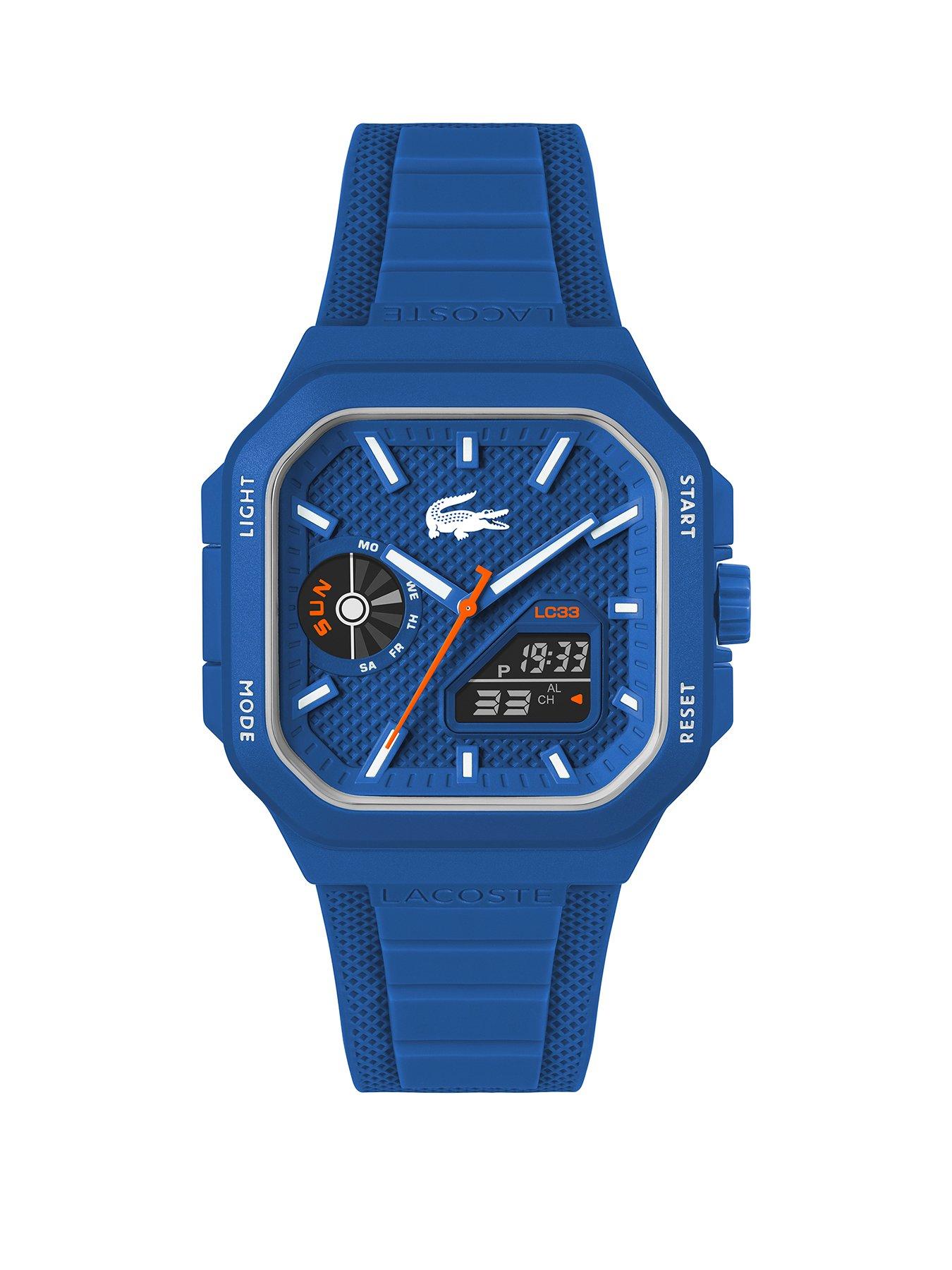 Image 1 of 5 of Lacoste Mens LC33 Blue Silicone Analog-Digital Watch