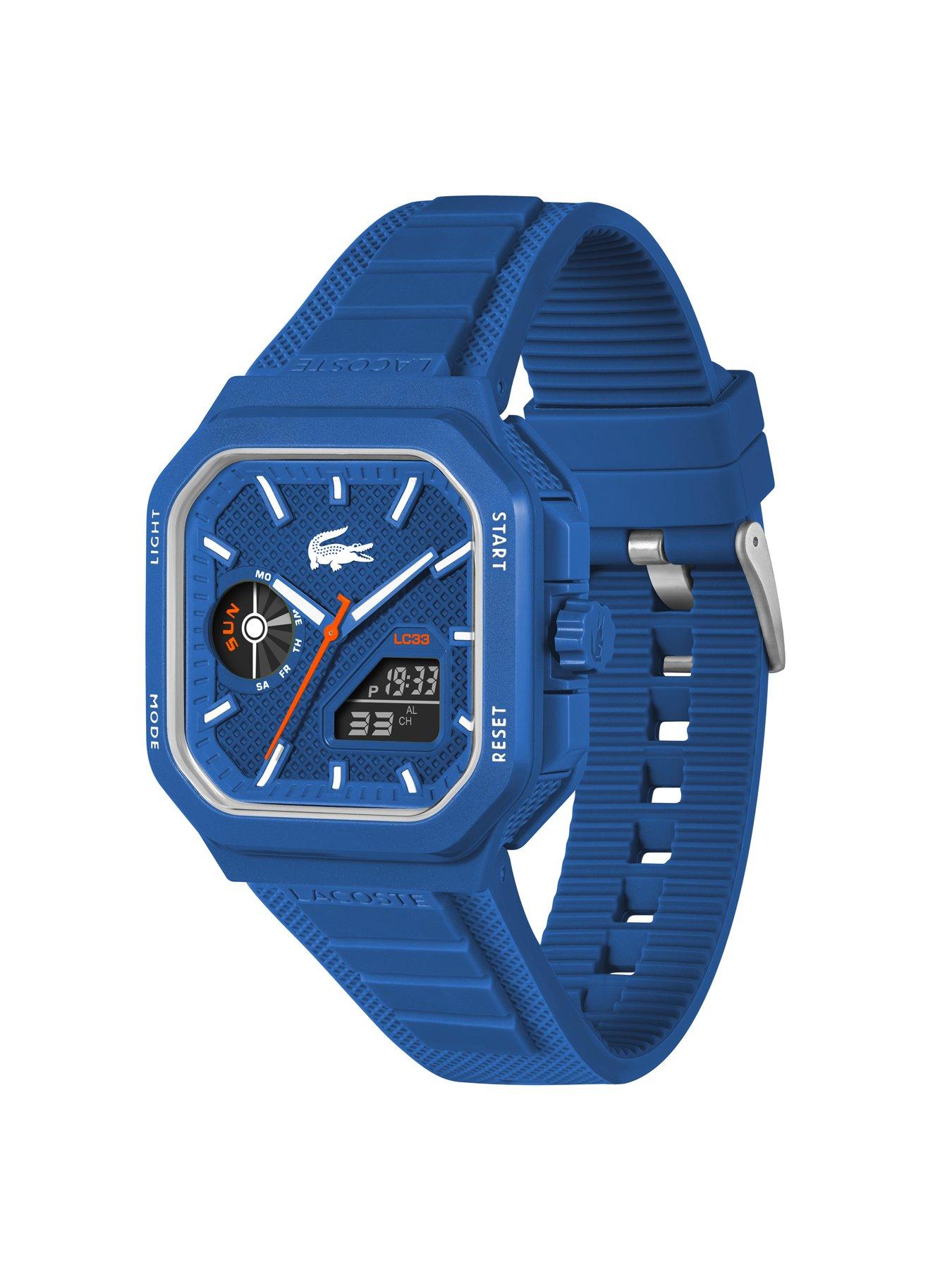 Image 2 of 5 of Lacoste Mens LC33 Blue Silicone Analog-Digital Watch