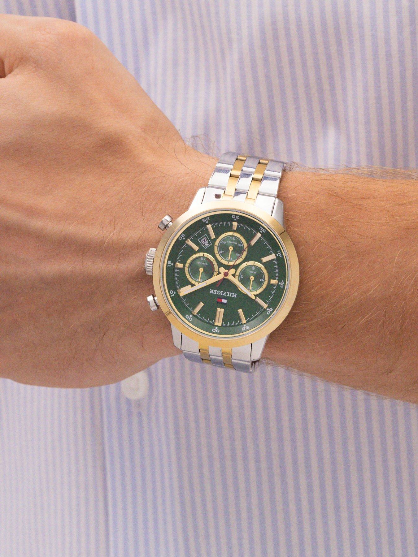Image 4 of 6 of Tommy Hilfiger Mens Two Tone Stainless Steel and Gold Plated Bracelet Watch