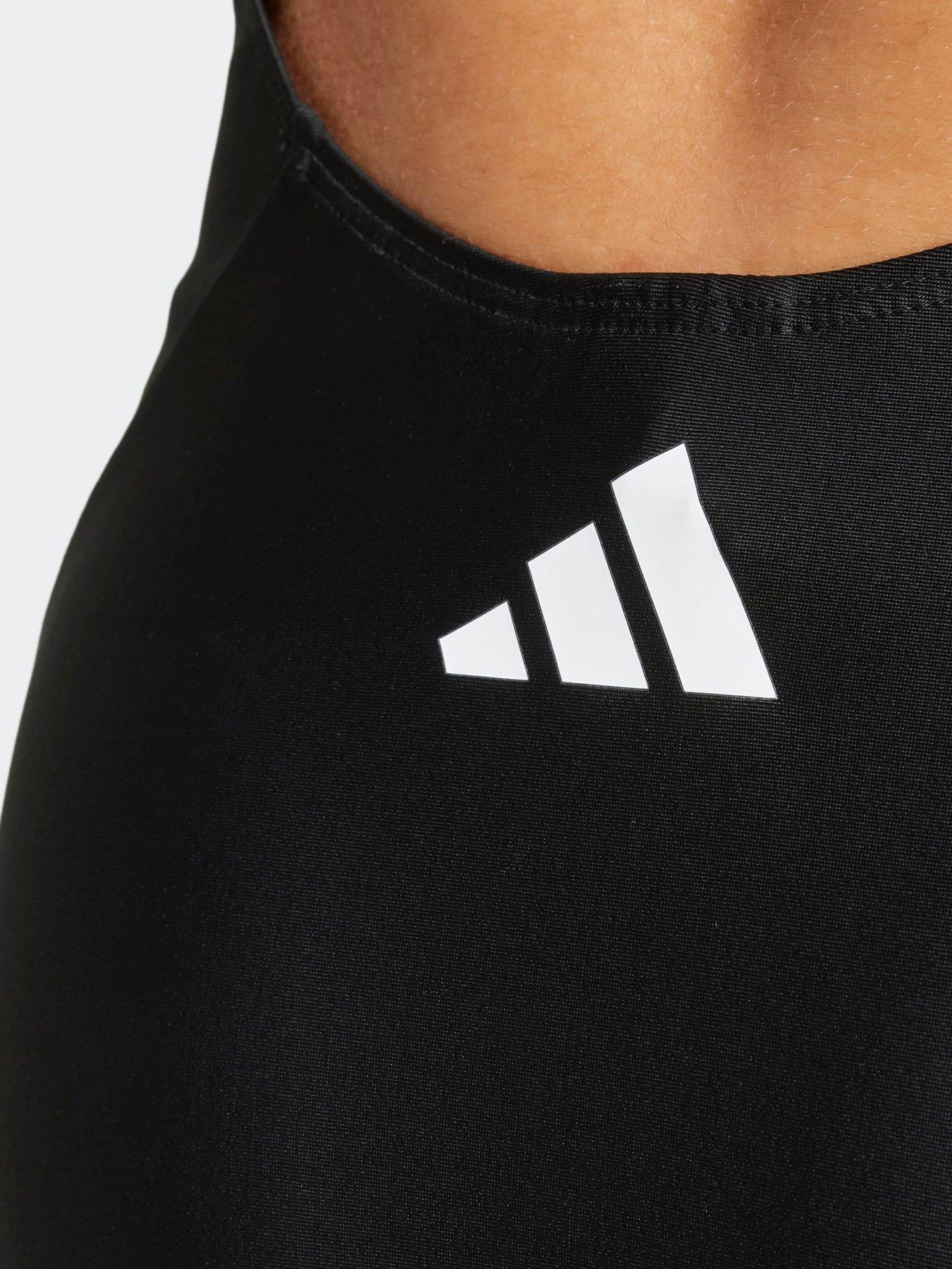 Image 5 of 5 of adidas Women's Swim 3 Stripe Swimsuit - Black